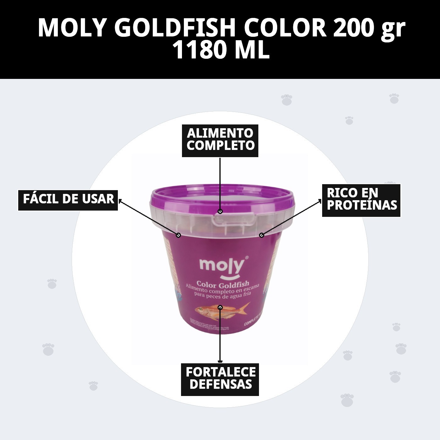 MOLY GOLDFISH COLOR 200 gr 1180 ML