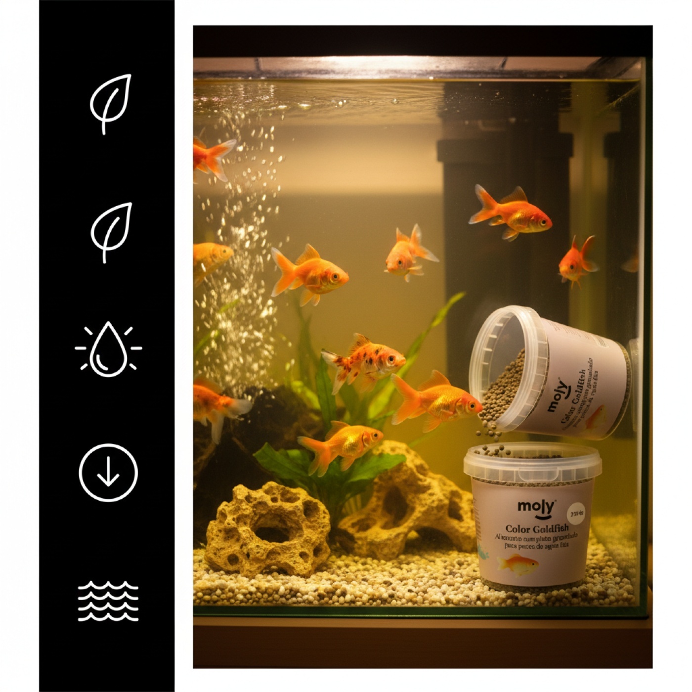 MOLY GOLDFISH COLOR GRANULADO 275 GRMS/ 1180 ML