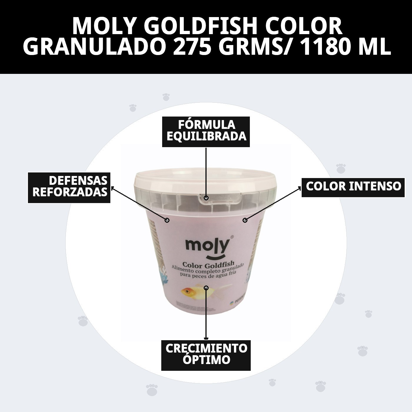 MOLY GOLDFISH COLOR GRANULADO 275 GRMS/ 1180 ML