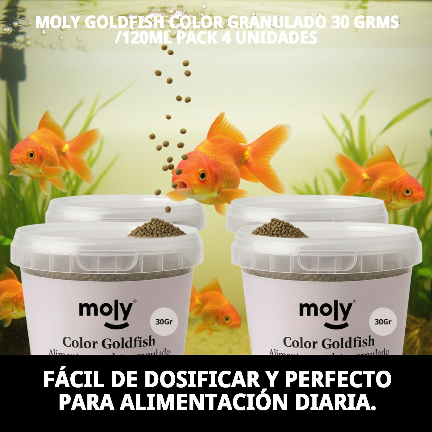 MOLY GOLDFISH COLOR GRANULADO 30 GRMS /120ML