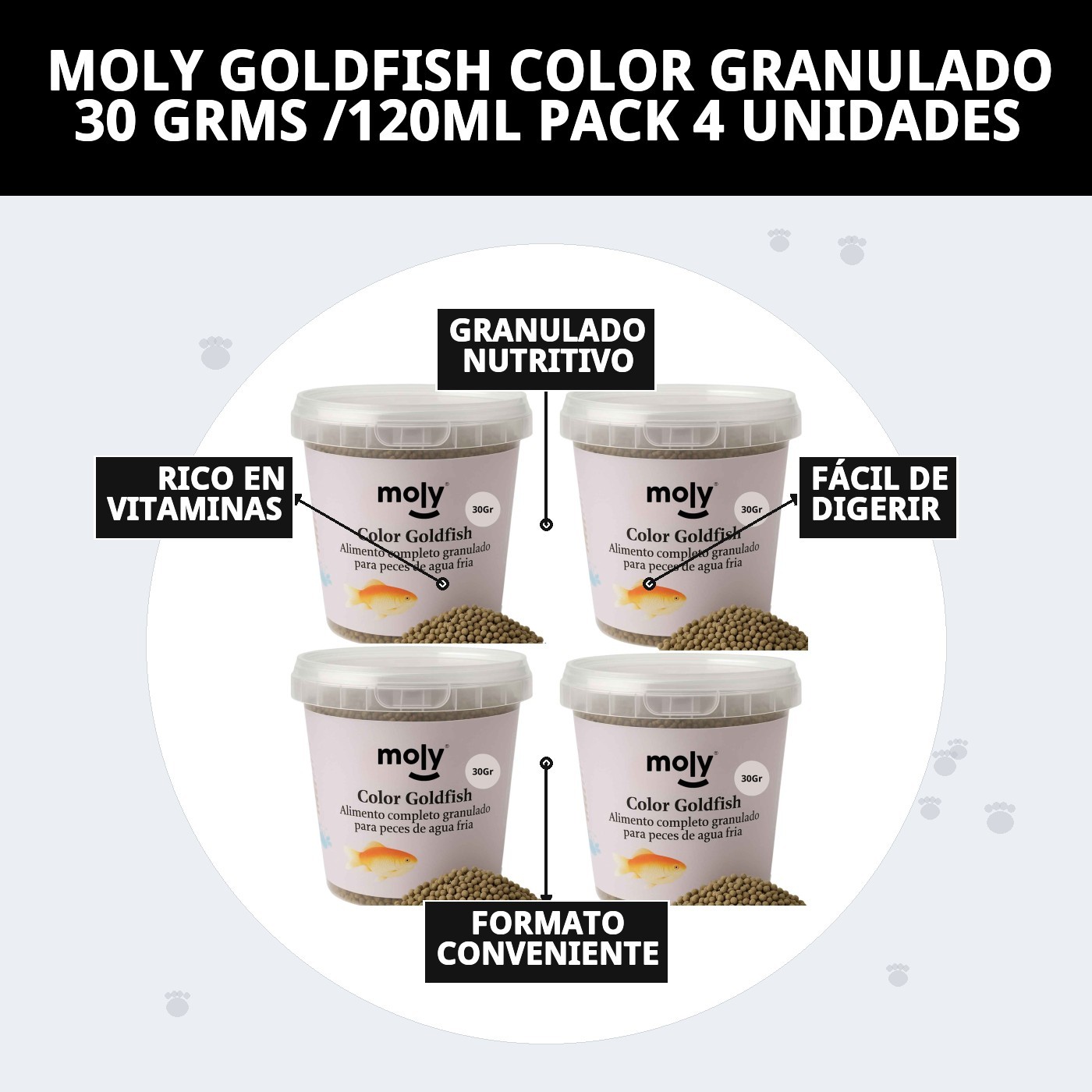MOLY GOLDFISH COLOR GRANULADO 30 GRMS /120ML