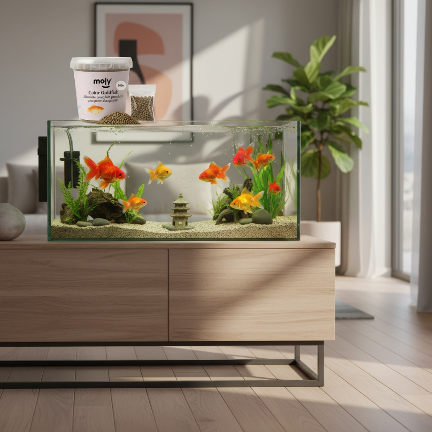 MOLY GOLDFISH COLOR GRANULADO 30 GRMS /120ML