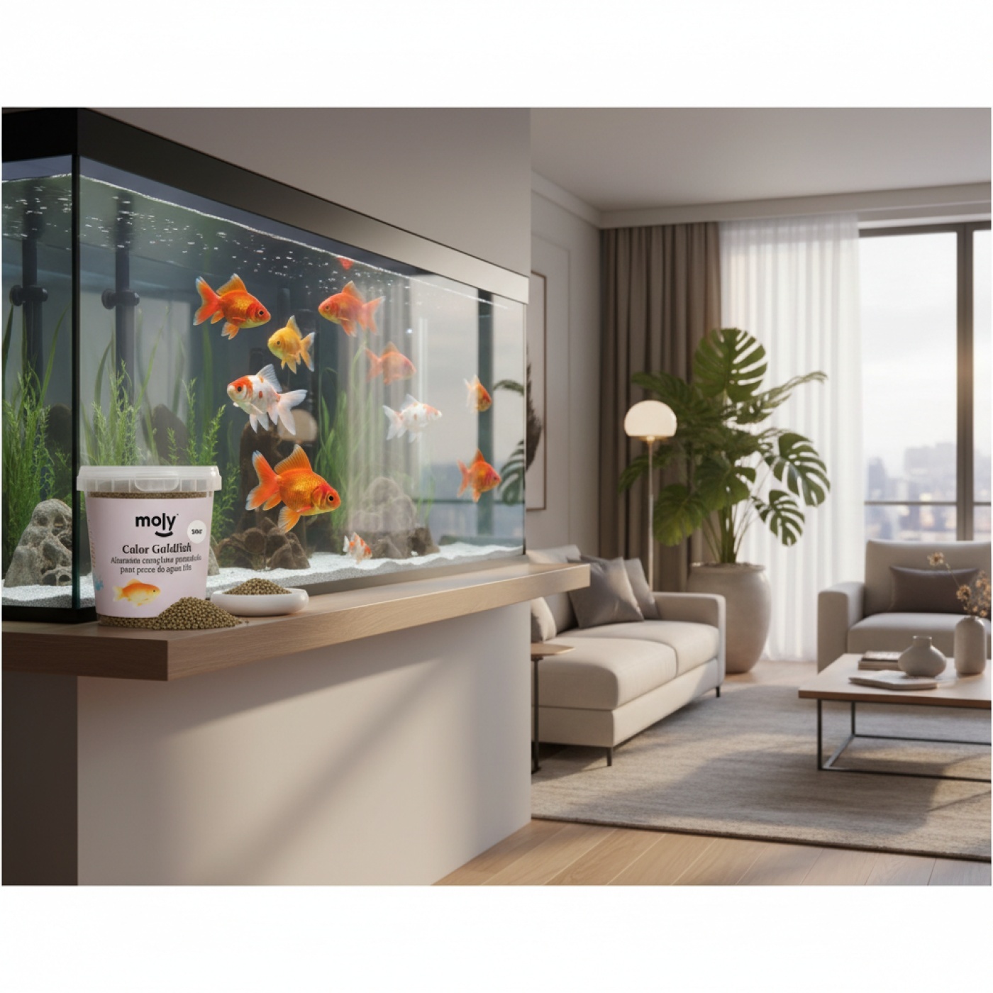 MOLY GOLDFISH COLOR GRANULADO 30 GRMS /120ML