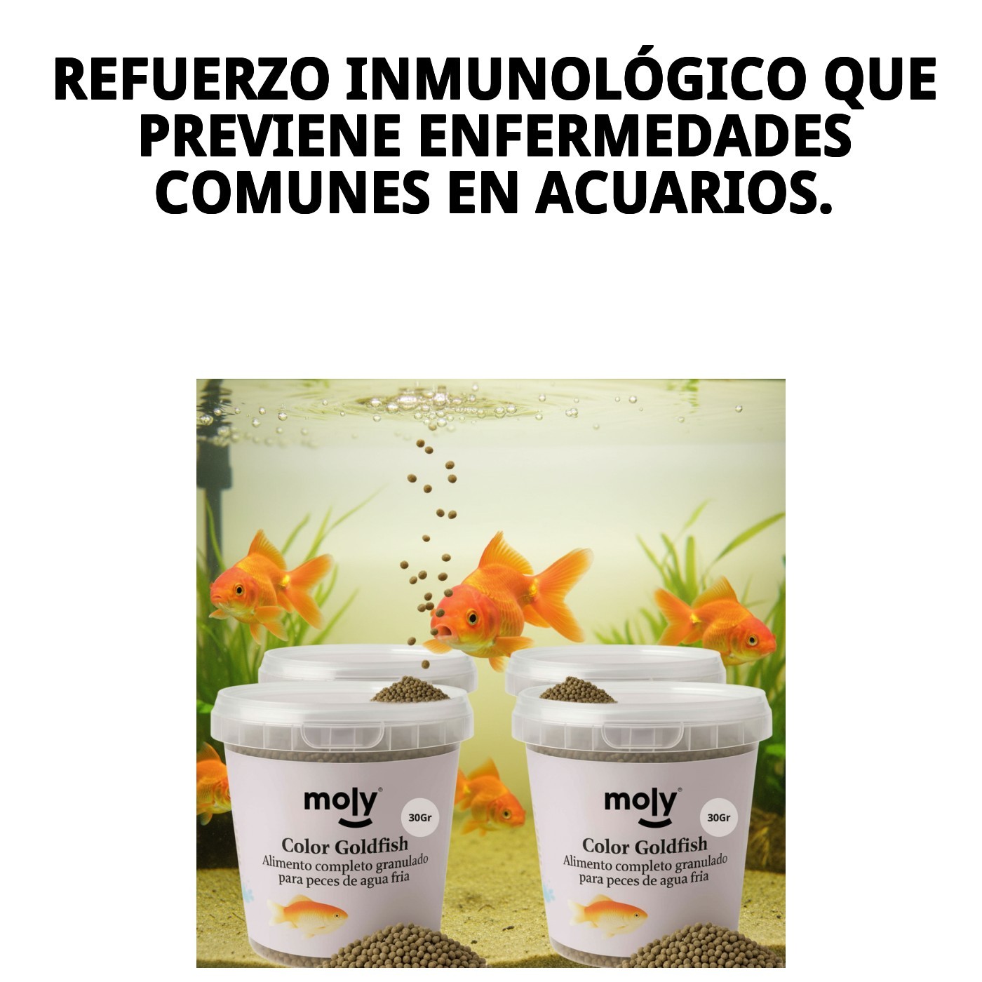 MOLY GOLDFISH COLOR GRANULADO 30 GRMS /120ML