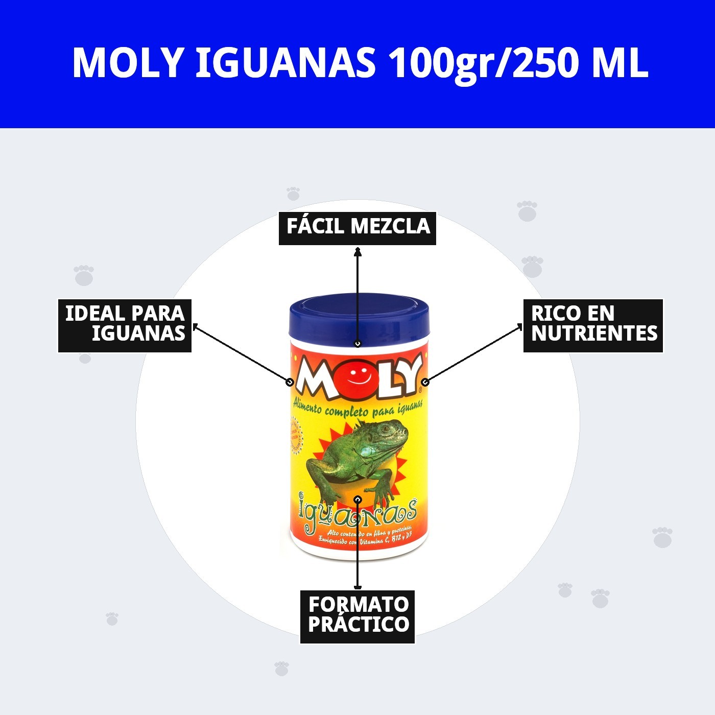 MOLY IGUANAS 100gr/250 ML