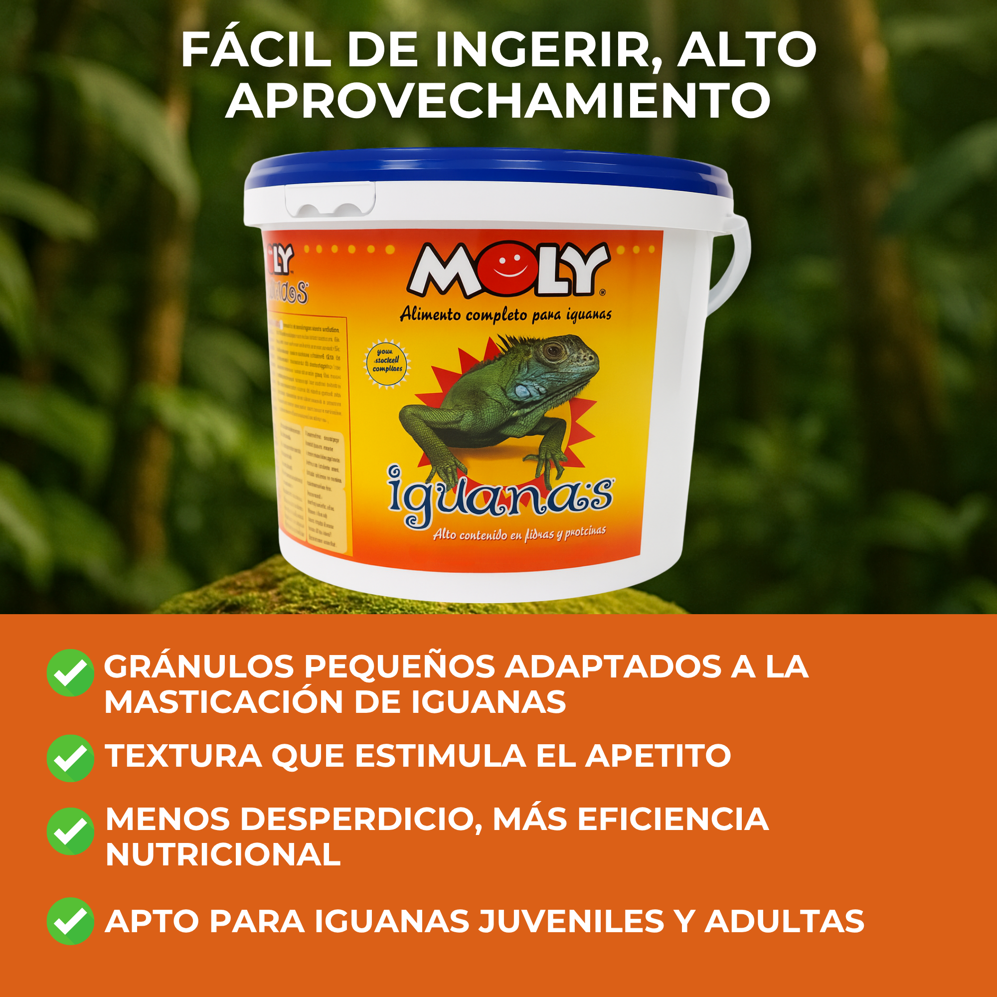 MOLY IGUANAS  3kg PROFESIONAL 8,8 L