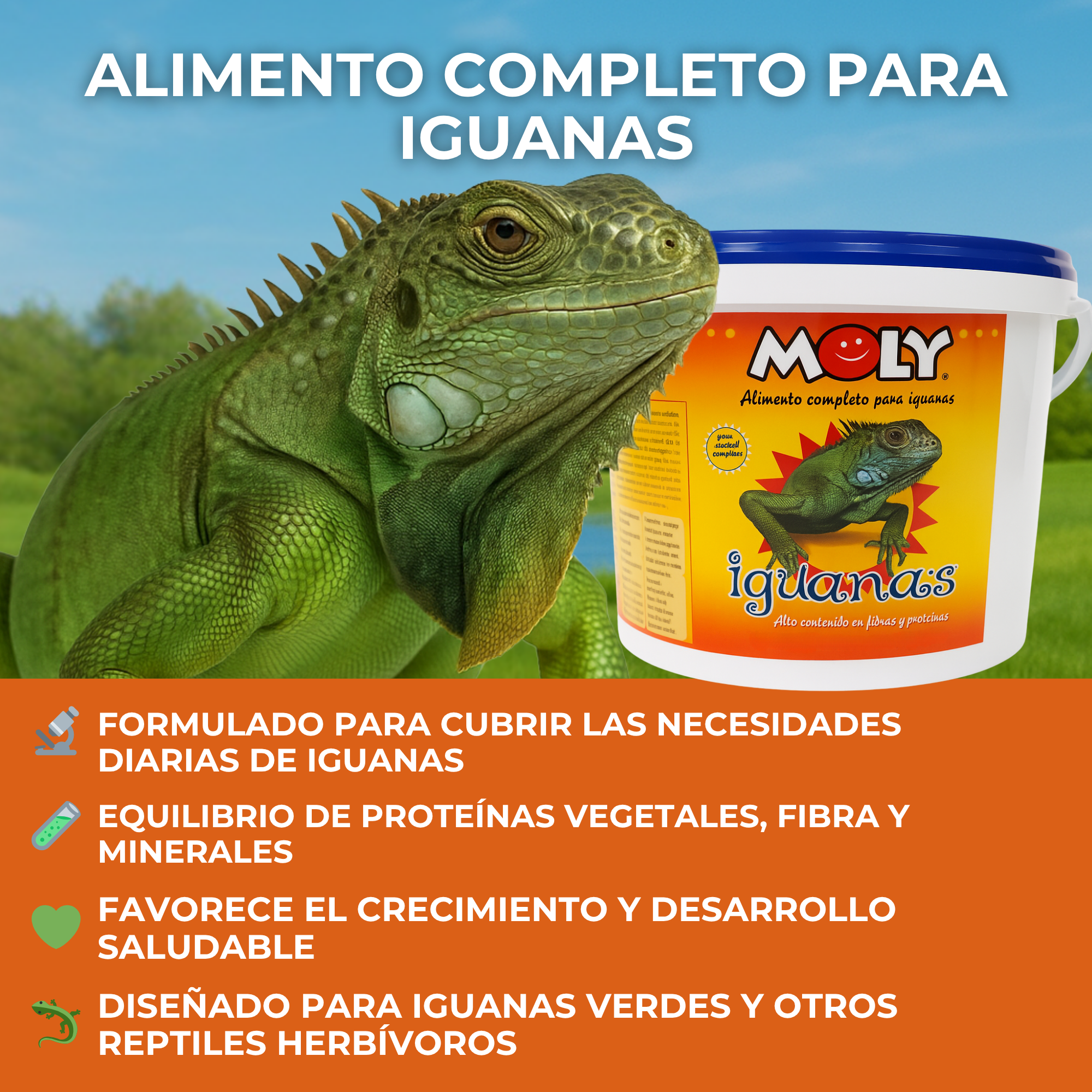 MOLY IGUANAS  3kg PROFESIONAL 8,8 L