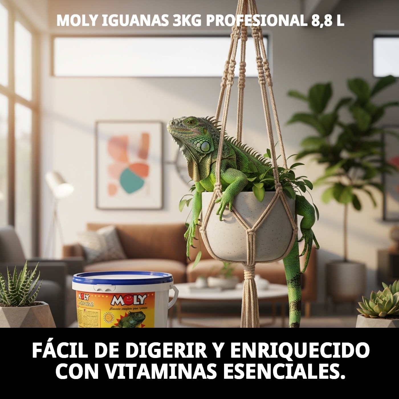 MOLY IGUANAS  3kg PROFESIONAL 8,8 L