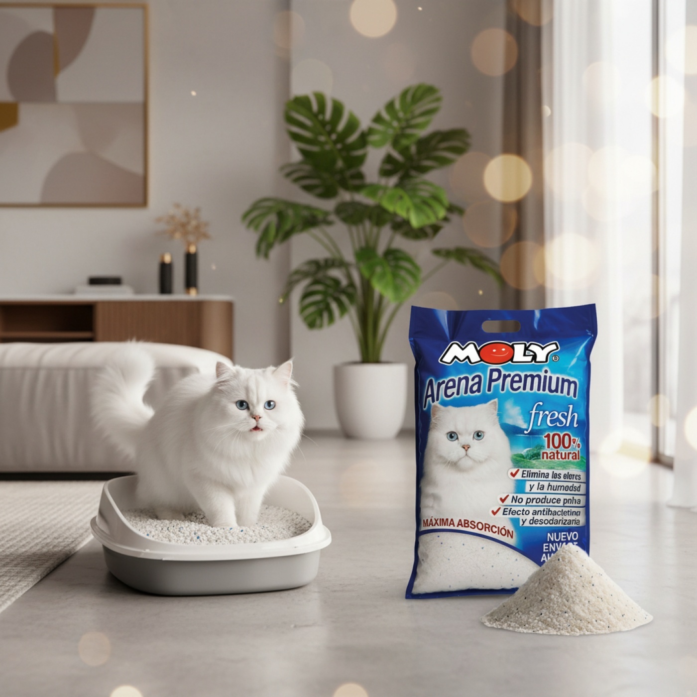 Moly Premium Silica Cat Litter 4.28 L - 1.8 KG