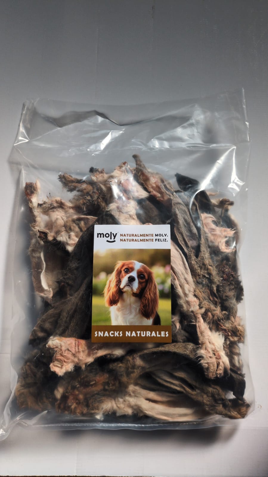 Orejas de Conejo con Pelo MOLY para Perros 500 g – Snack Natural a Granel