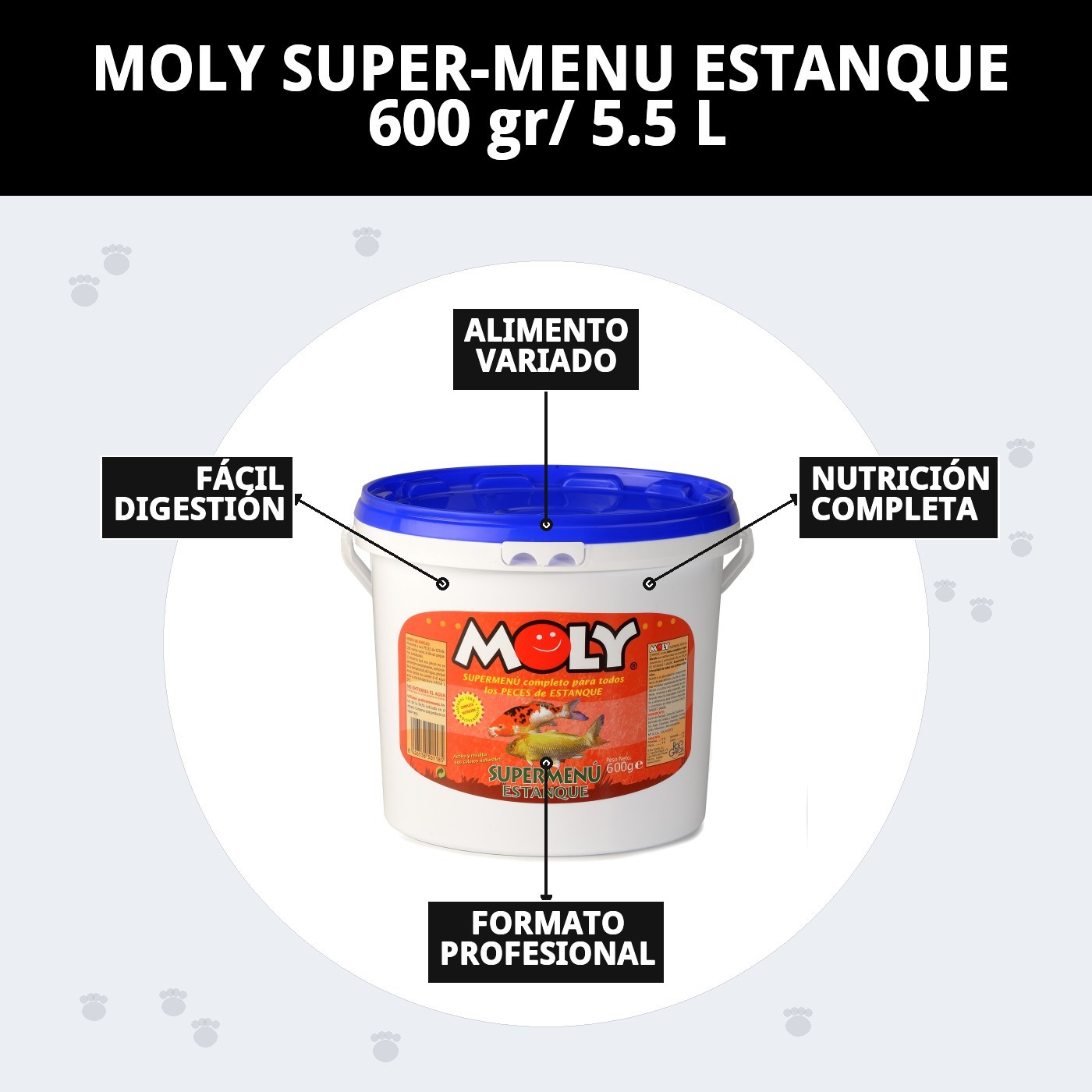 MOLY SUPER-MENU ESTANQUE 600 gr/ 5.5 L