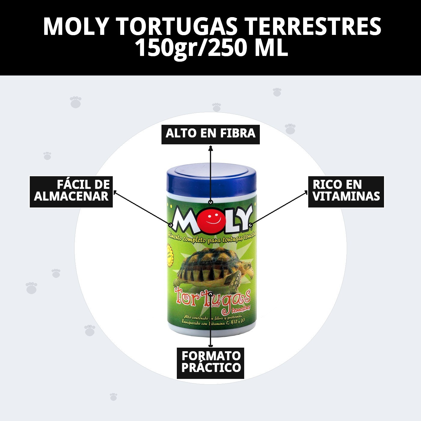 MOLY TORTUGAS TERRESTRES 150gr/250 ML