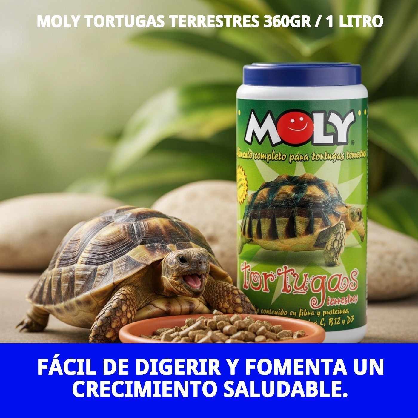MOLY TORTUGAS TERRESTRES 360gr / 1 LITRO