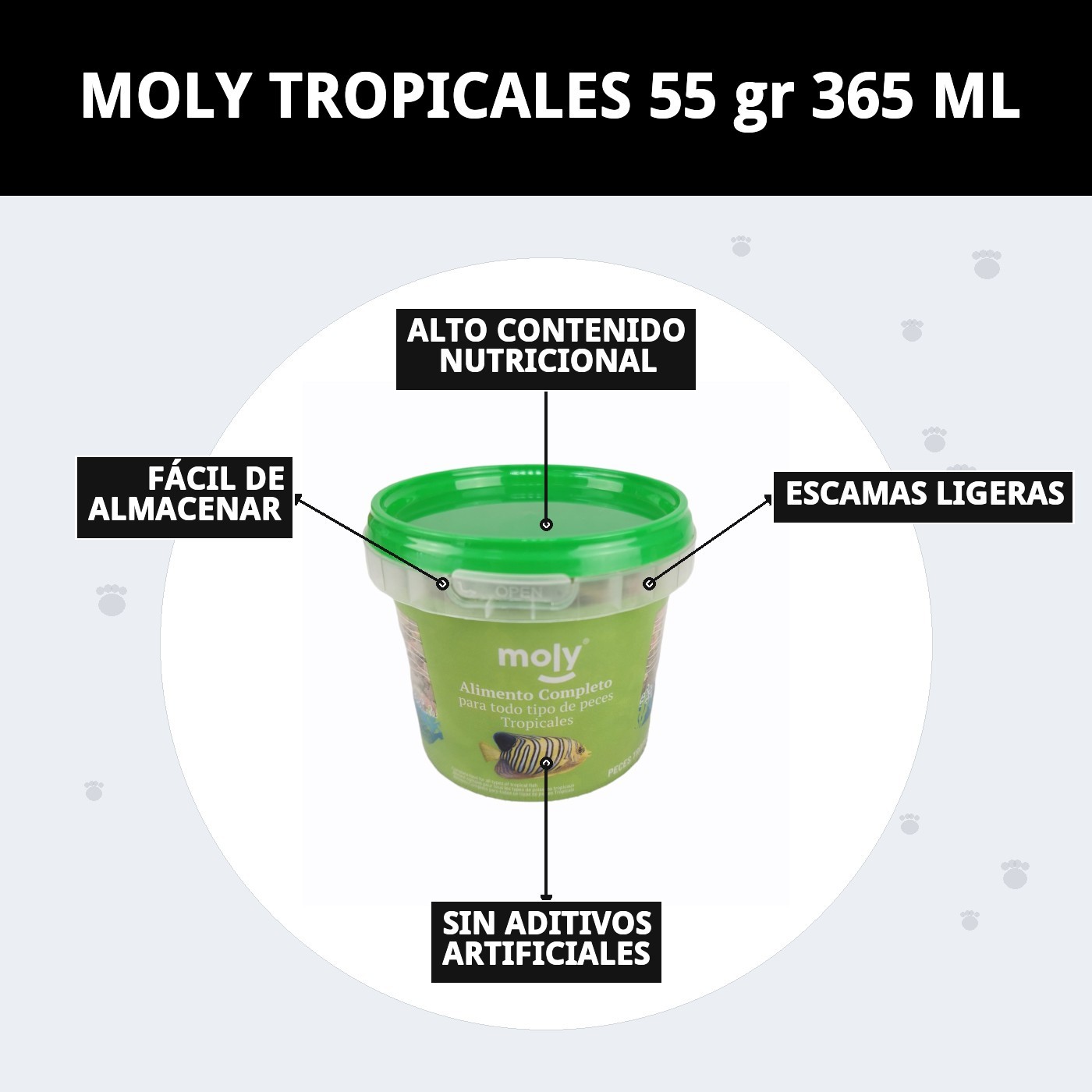 MOLY TROPICALES 55 gr 365 ML