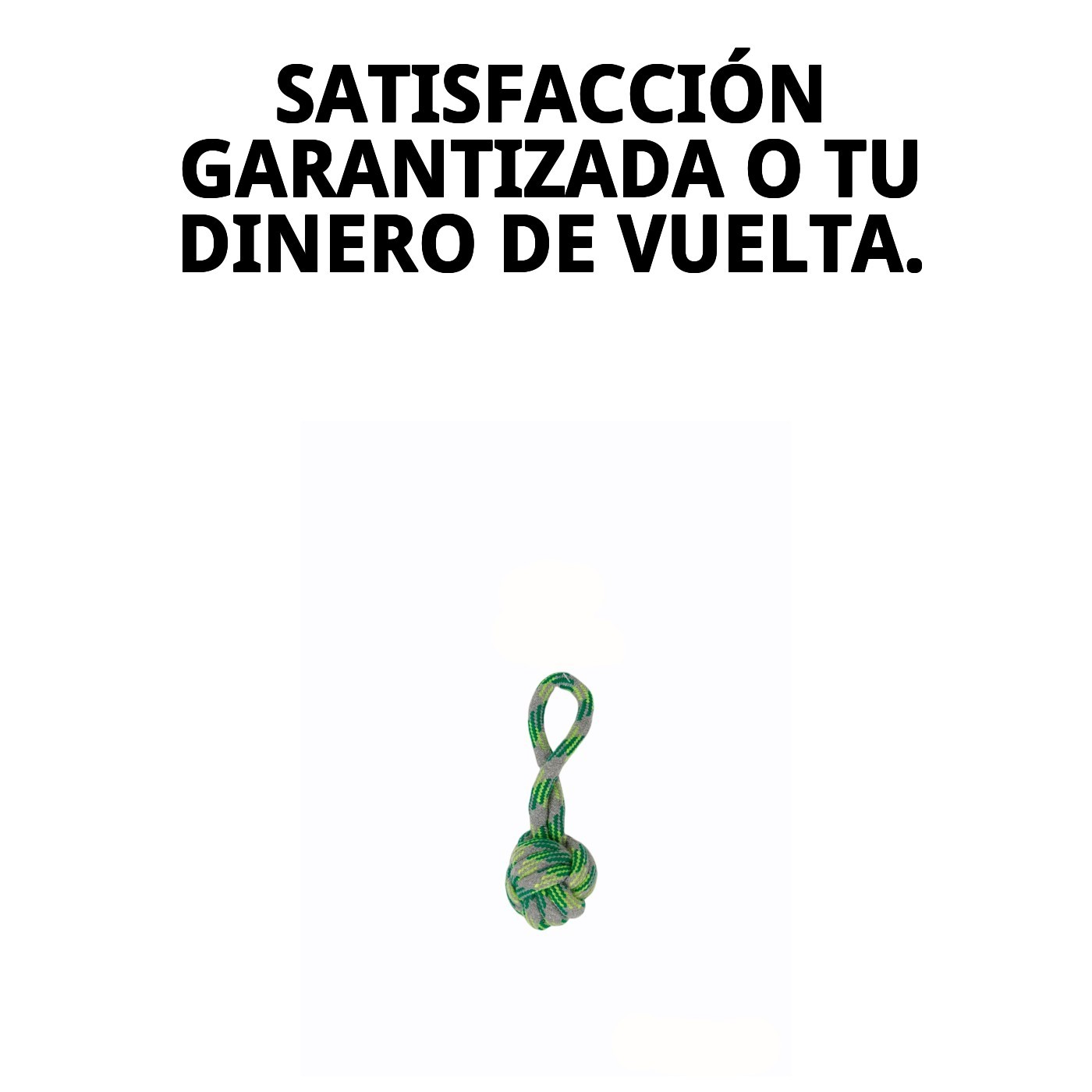 Mordedor Asa con Pelota 18 cm TPR Green Moly | Juguete Resistente para Morder y Tirar