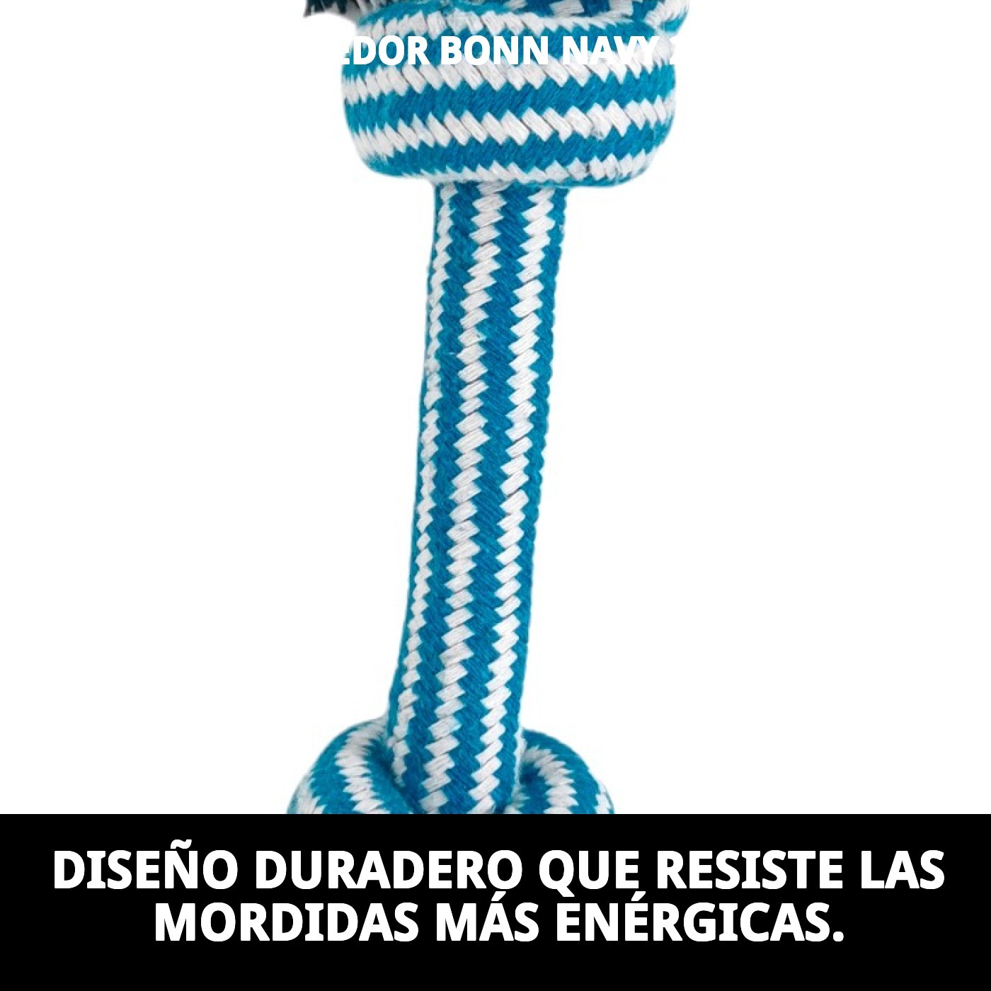Mordedor Bonn Navy 25 cm Moly | Juguete Resistente para Morder y Jugar a Diario