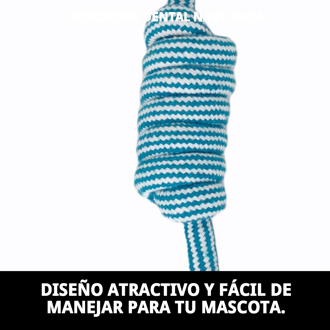 Mordedor Dental Navy 45 cm Moly | Juguete Resistente para Cuidado Dental y Juego Activo