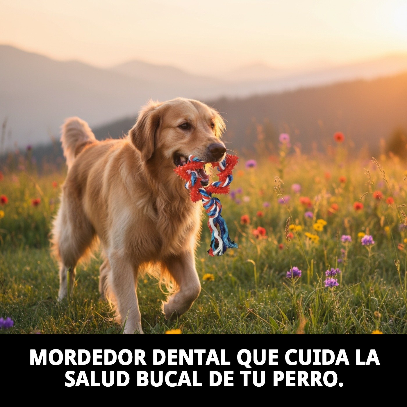 Mordedor Estrella Dental TPR 26 cm Moly | Juguete Resistente que Limpia Dientes y Masajea Encías