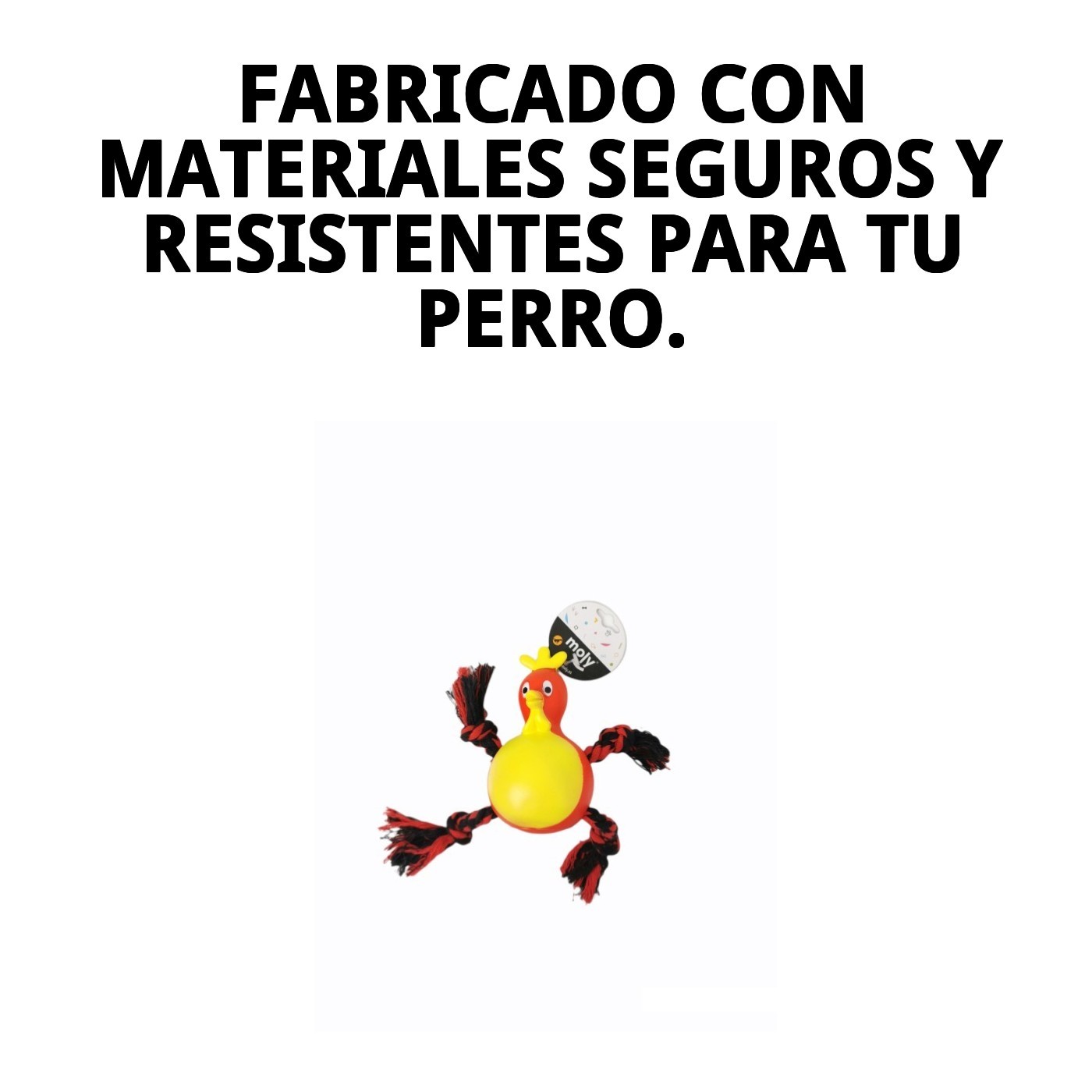 Mordedor Gallina para Perros 21 cm Moly | Juguete Resistente, Divertido y Estimulante