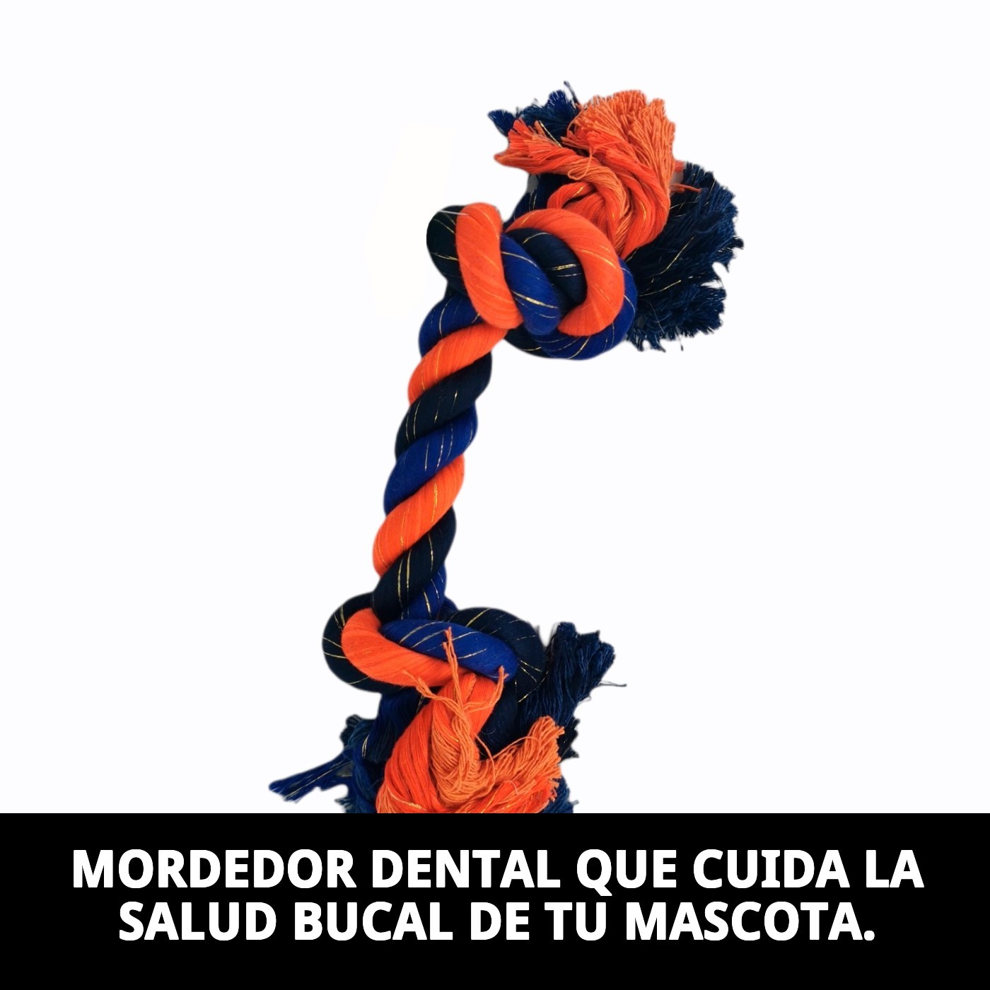 Mordedor Hilo Dental Hippychic Moly | Juguete Limpia Dientes con Cuerda para Perros de Todas las Razas