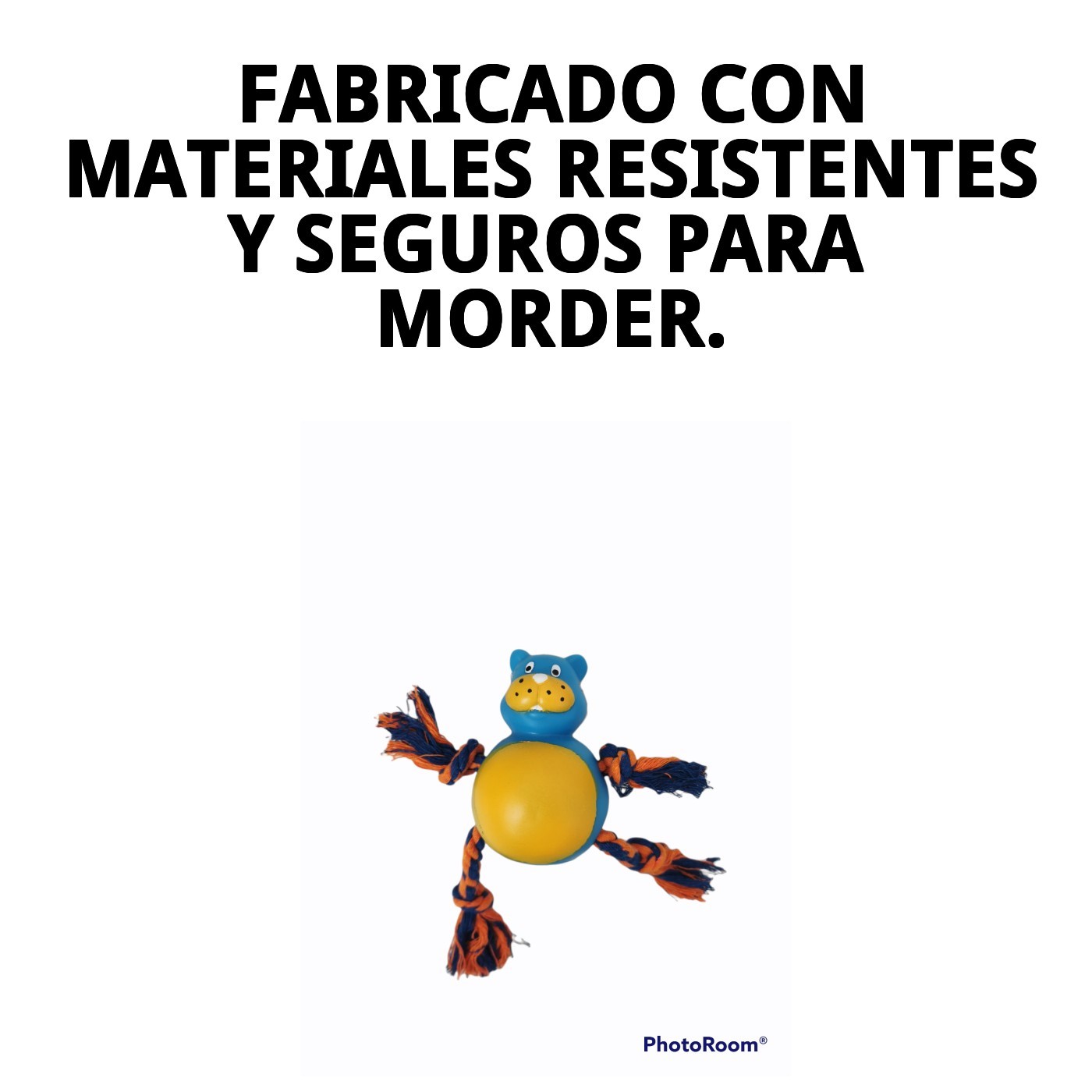 Mordedor Hipopótamo para Perros 21 cm Moly | Juguete Resistente y Estimulante para Masticar