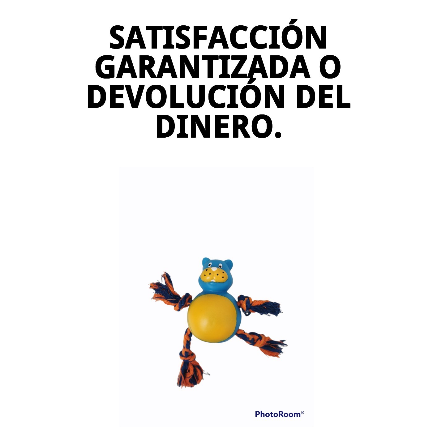 Mordedor Hipopótamo para Perros 21 cm Moly | Juguete Resistente y Estimulante para Masticar