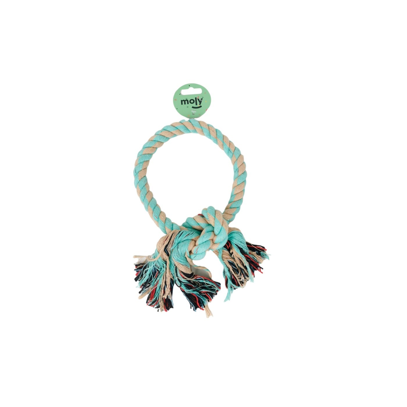 Mordedor Interactivo Redondo Avocat con Nudo Moly | Juguete Resistente y Estimulante para Perros