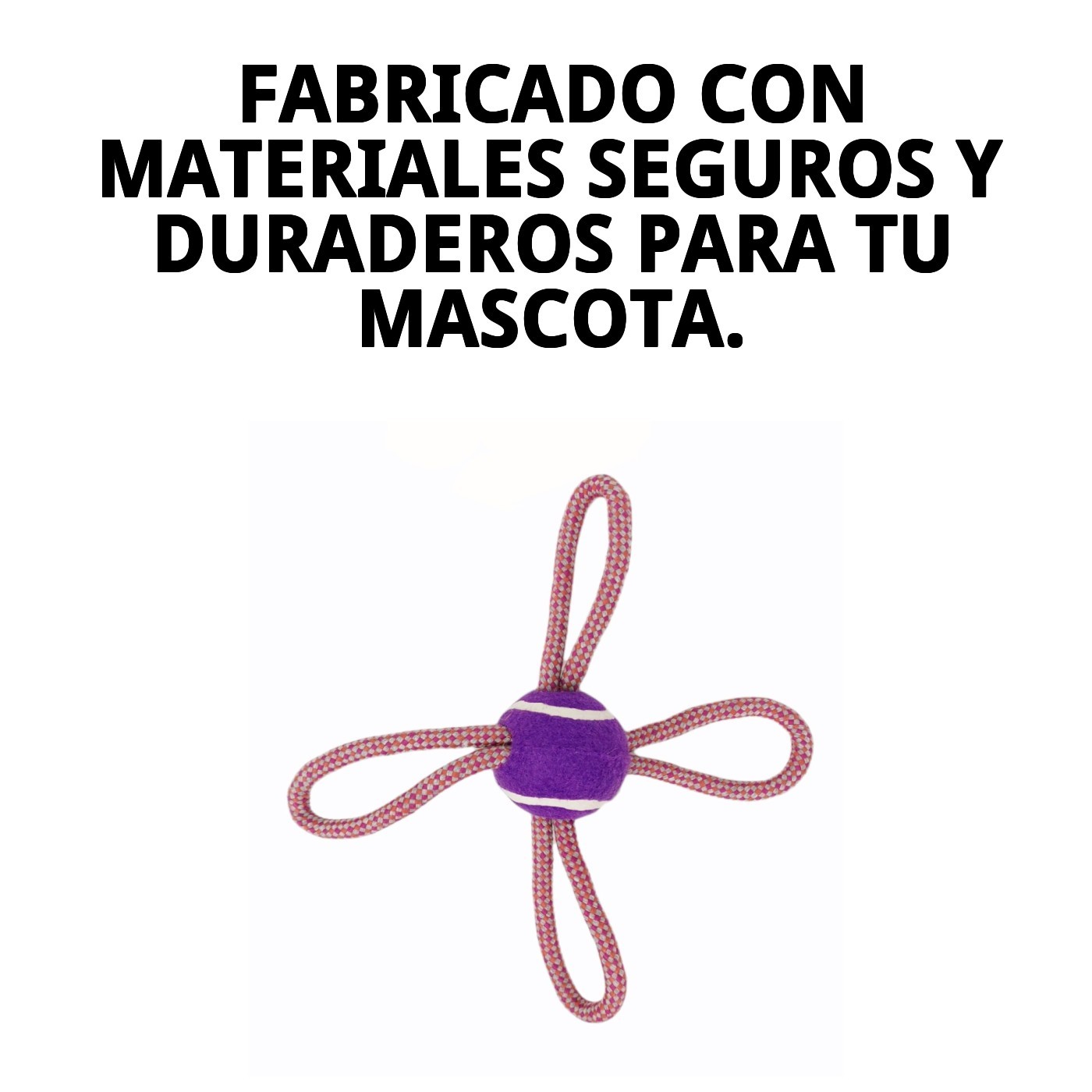 Mordedor Lazo con Pelota de Tenis Autumn 28 cm Moly | Juguete Resistente para Morder, Tirar y Jugar