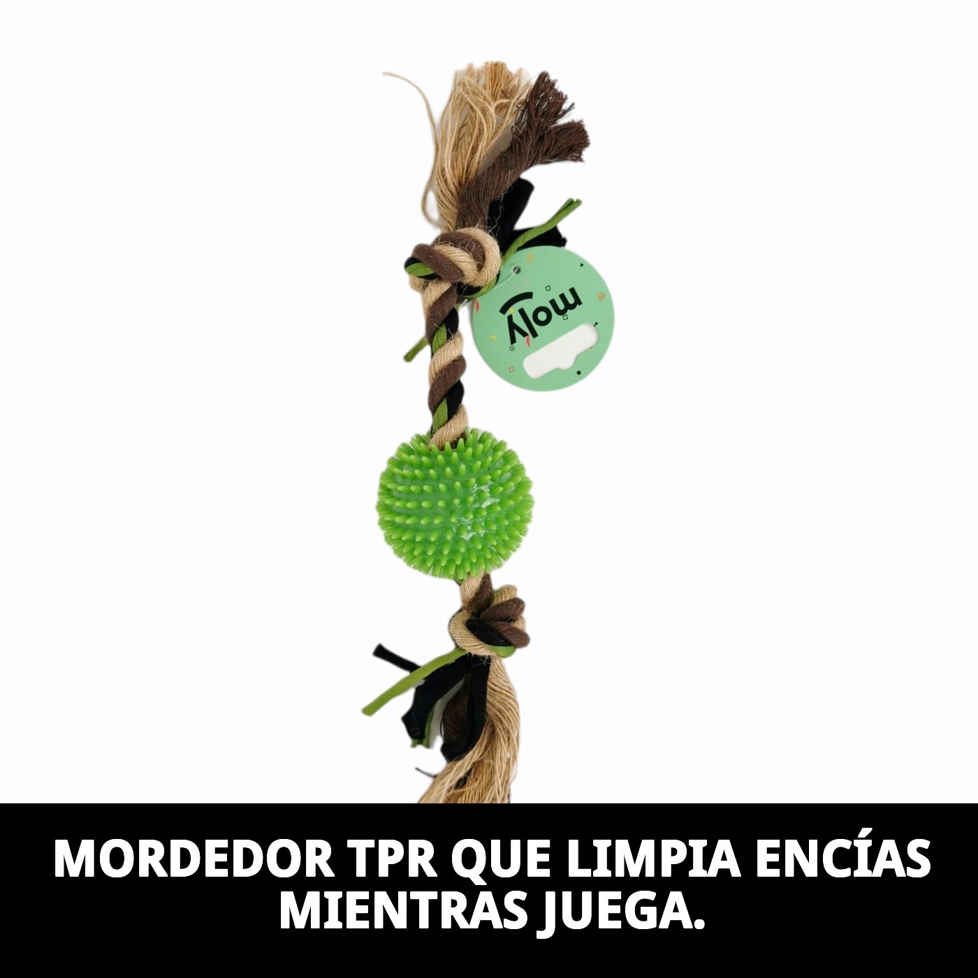 Mordedor Limpia Encías TPR Animalprint Moly | Juguete Resistente para Cuidado Dental y Masticación