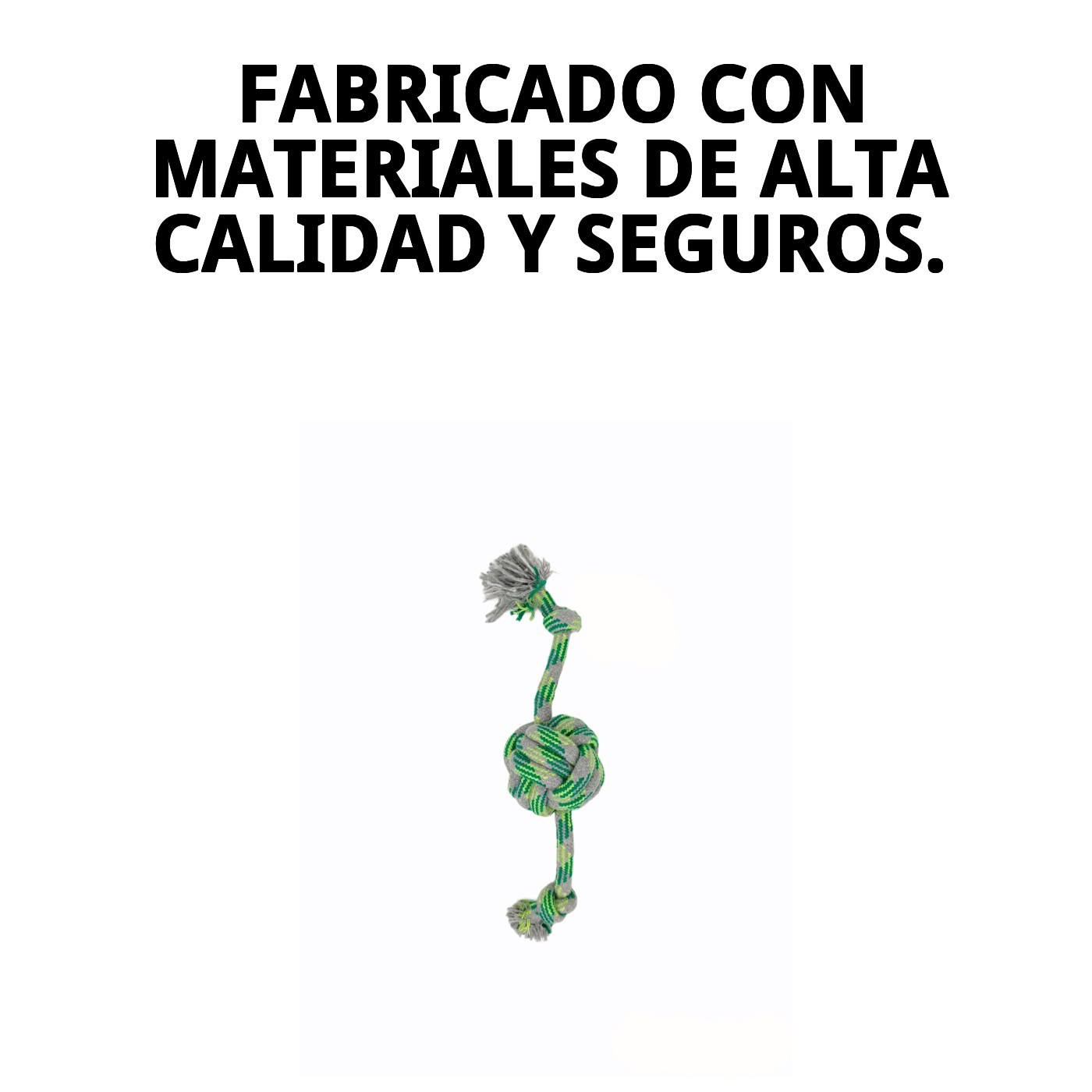 Mordedor Pelota 9×38 cm Green Moly | Juguete Resistente con Cuerda para Perros Activos