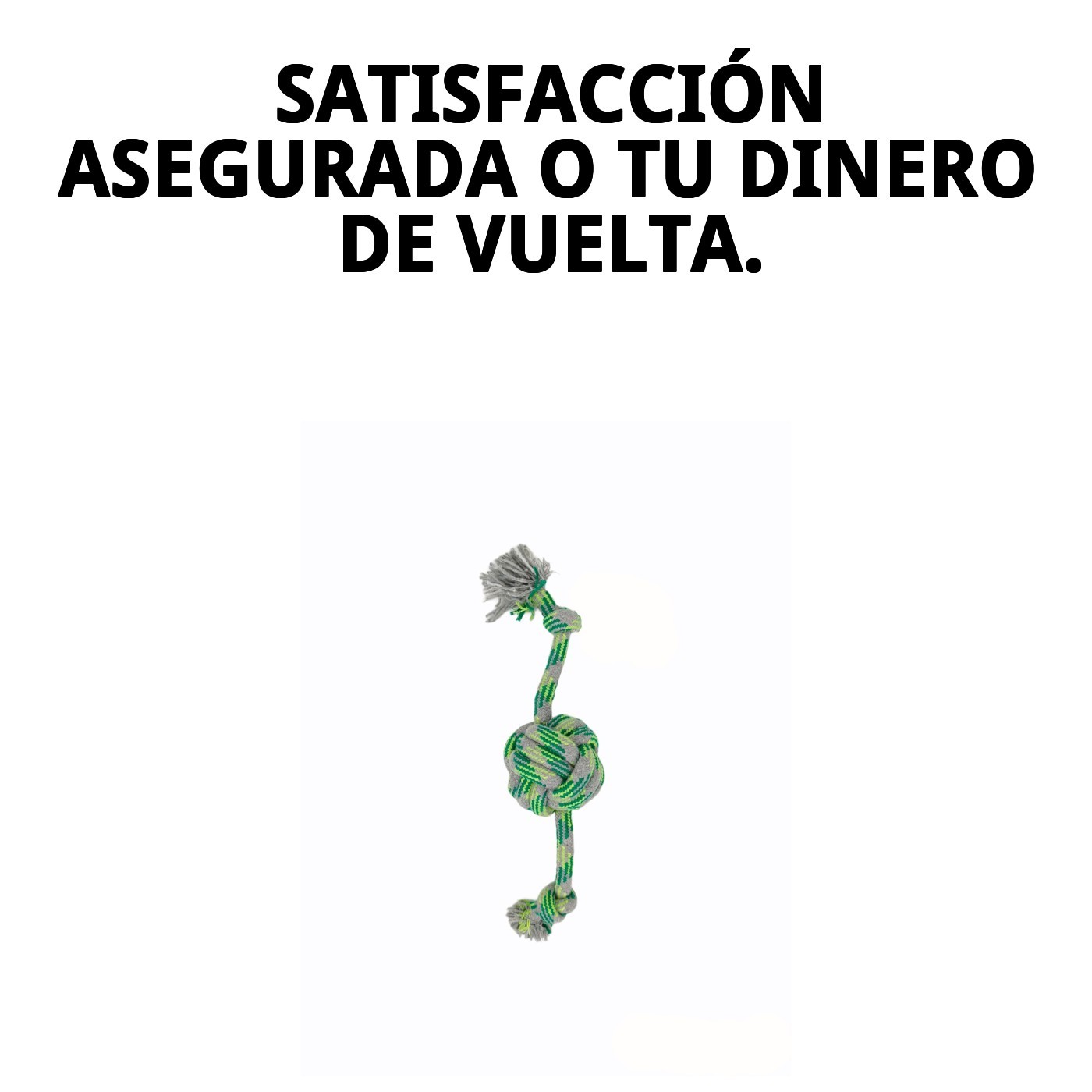 Mordedor Pelota 9×38 cm Green Moly | Juguete Resistente con Cuerda para Perros Activos