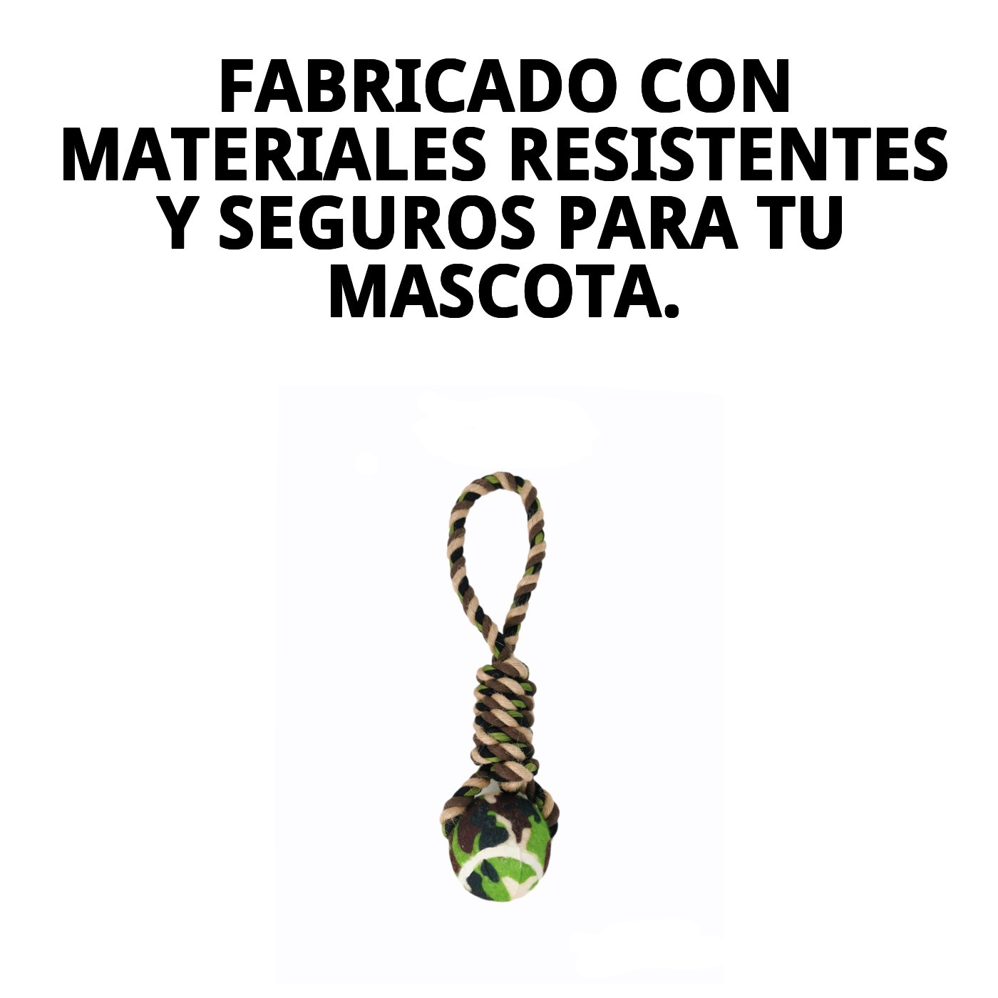 Mordedor Pelota Animalprint 33 cm Moly | Juguete Resistente con Cuerda para Morder y Jugar