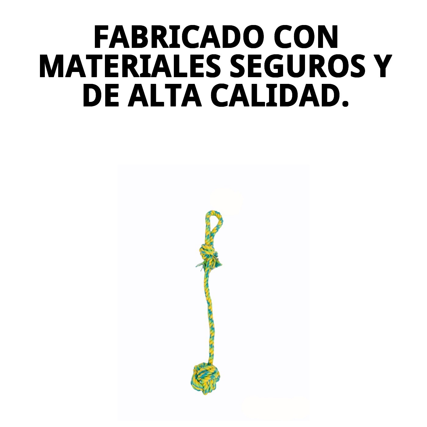 Mordedor Pelota WOW 45 cm Moly | Juguete Resistente con Cuerda para Perros Activos