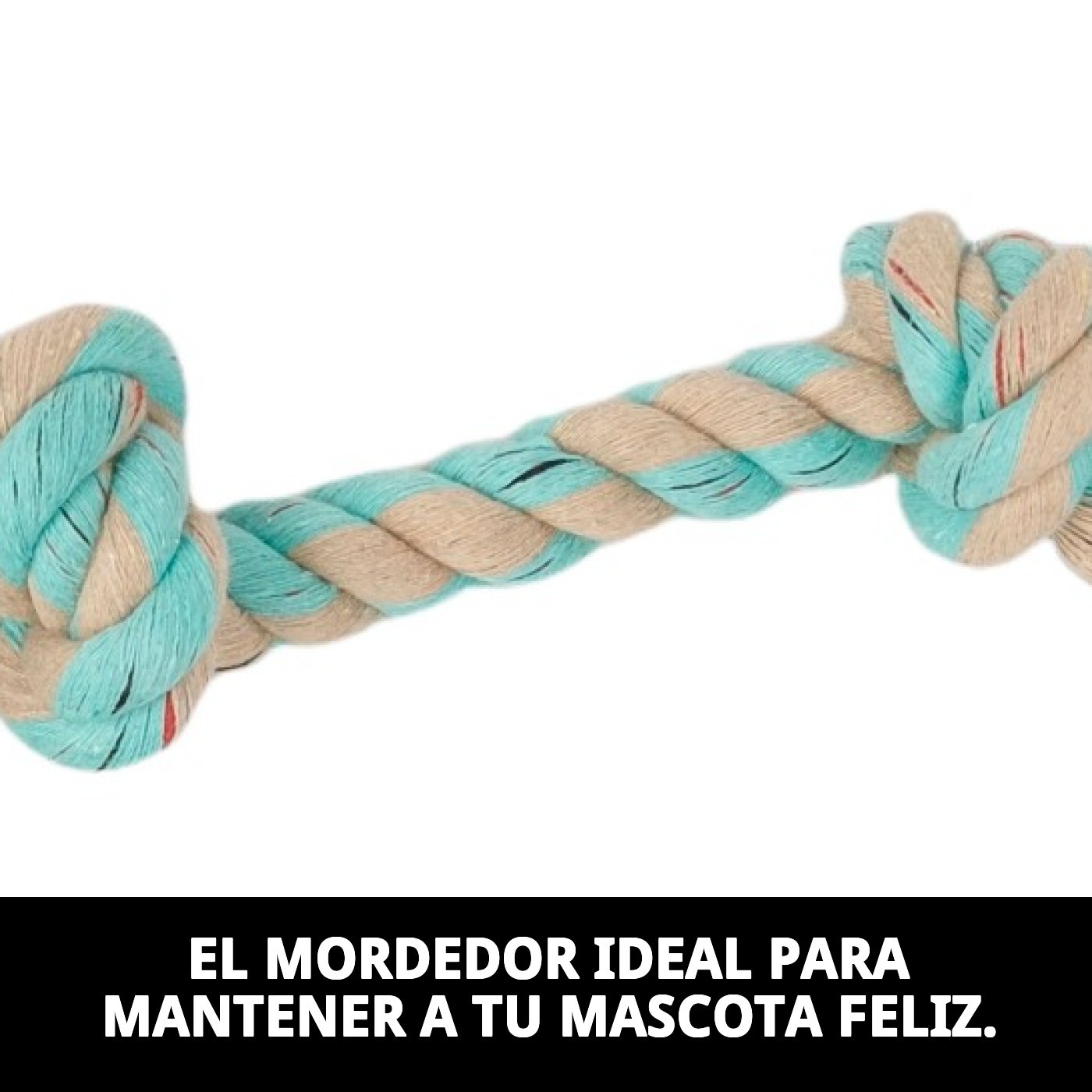 Mordedor Sisal Avocat 2 Nudos 26 cm Moly | Cuerda Resistente y Natural para Morder y Jugar