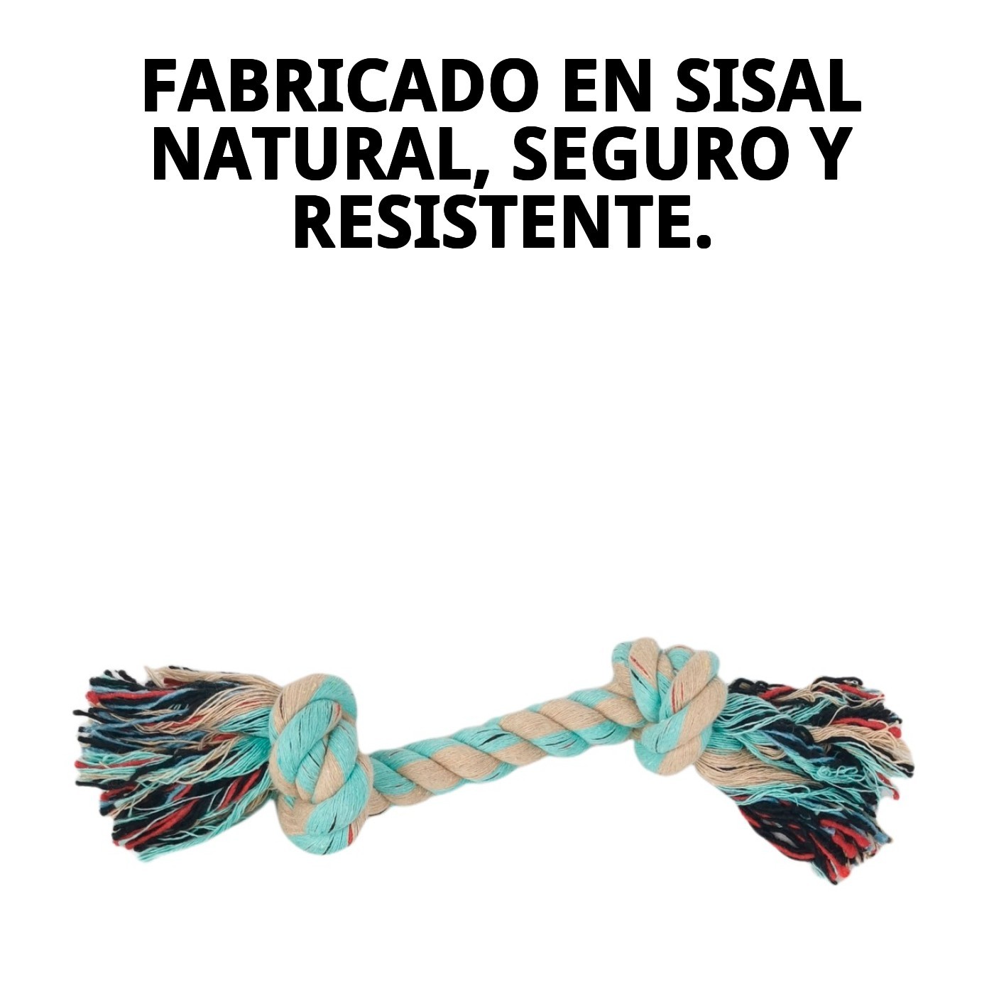 Mordedor Sisal Avocat 2 Nudos 26 cm Moly | Cuerda Resistente y Natural para Morder y Jugar