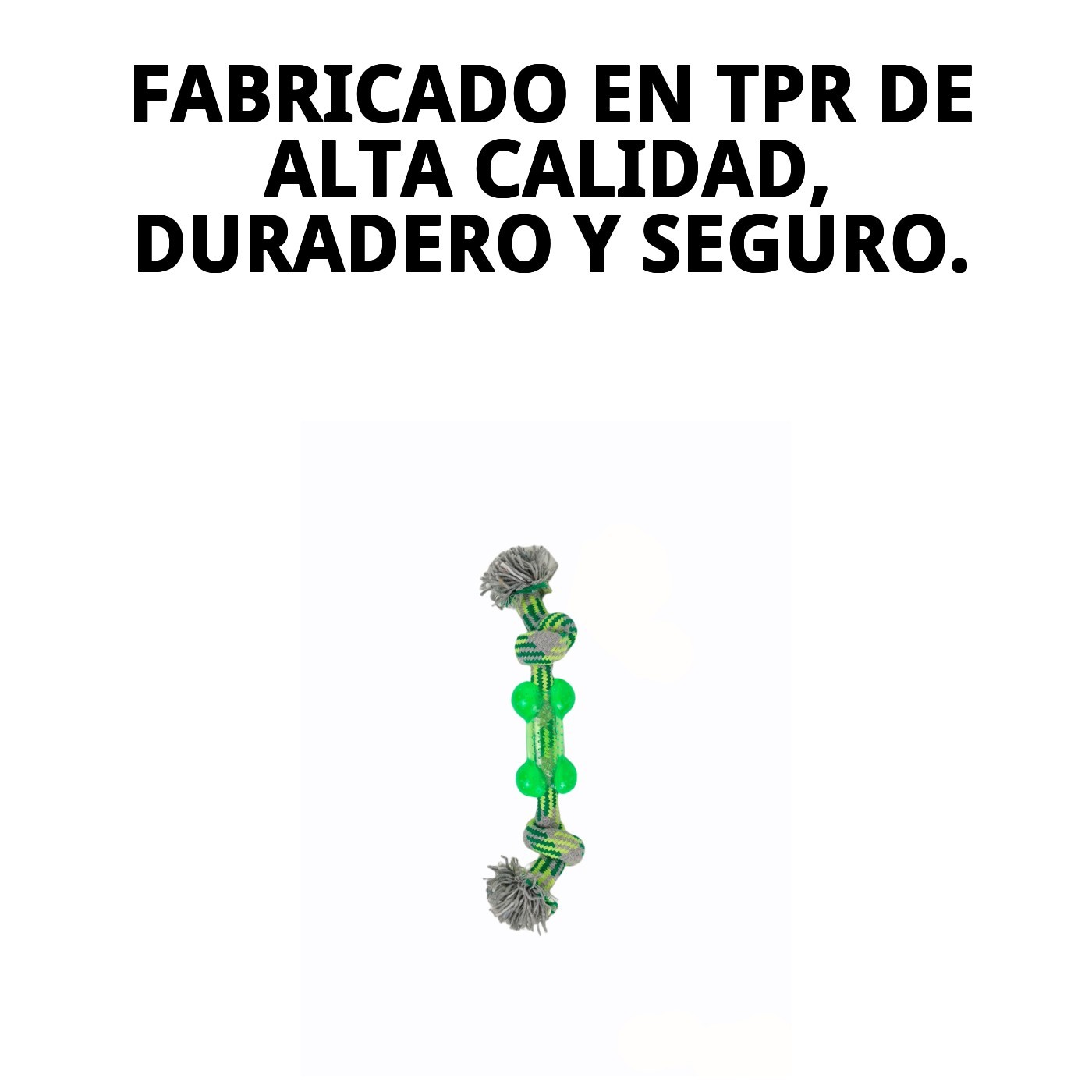 Mordedor TPR 26 cm Green Moly | Juguete Resistente para Masticar y Fortalecer la Mandíbula
