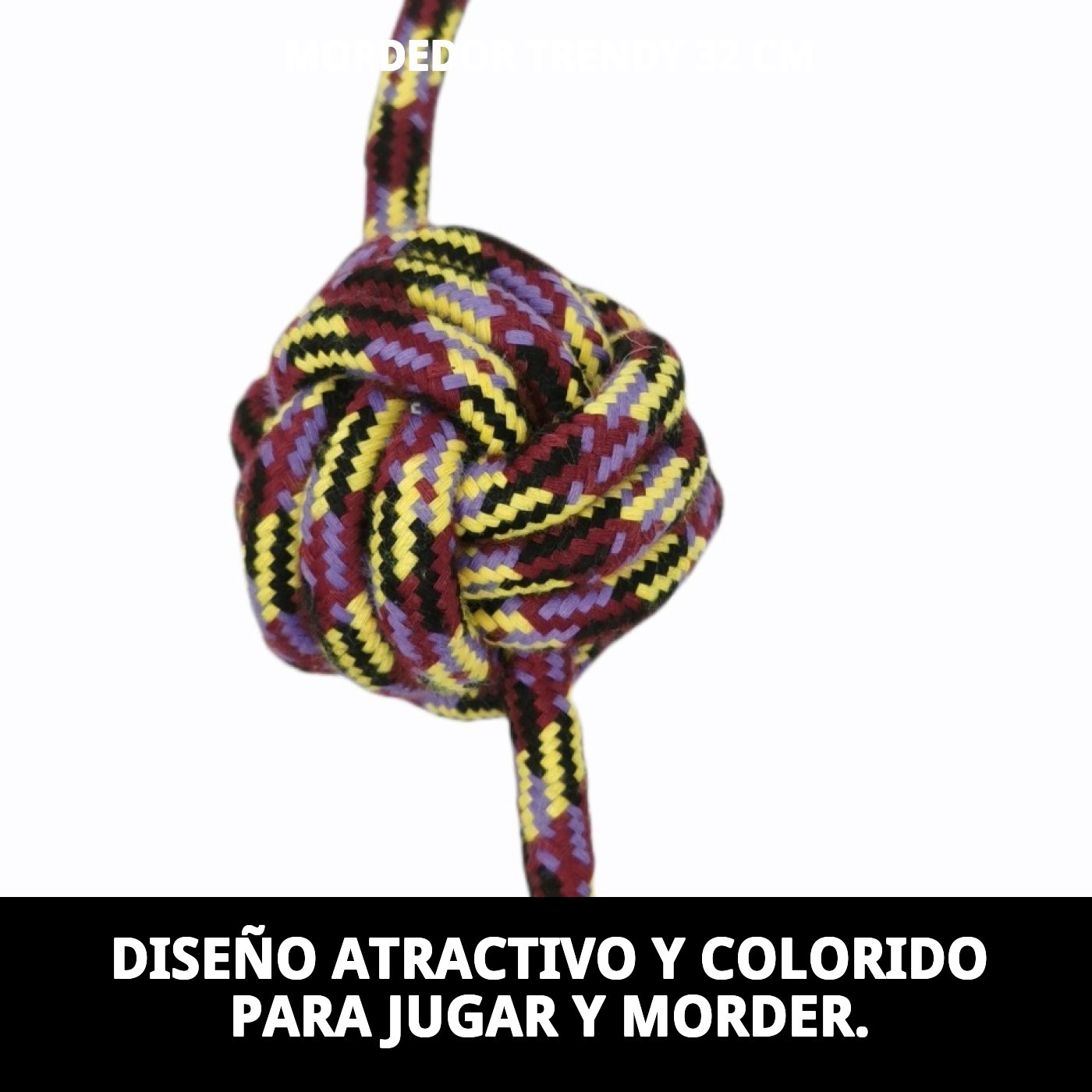 Mordedor Trendy 32 cm Moly | Juguete Resistente y Colorido para Masticar y Jugar