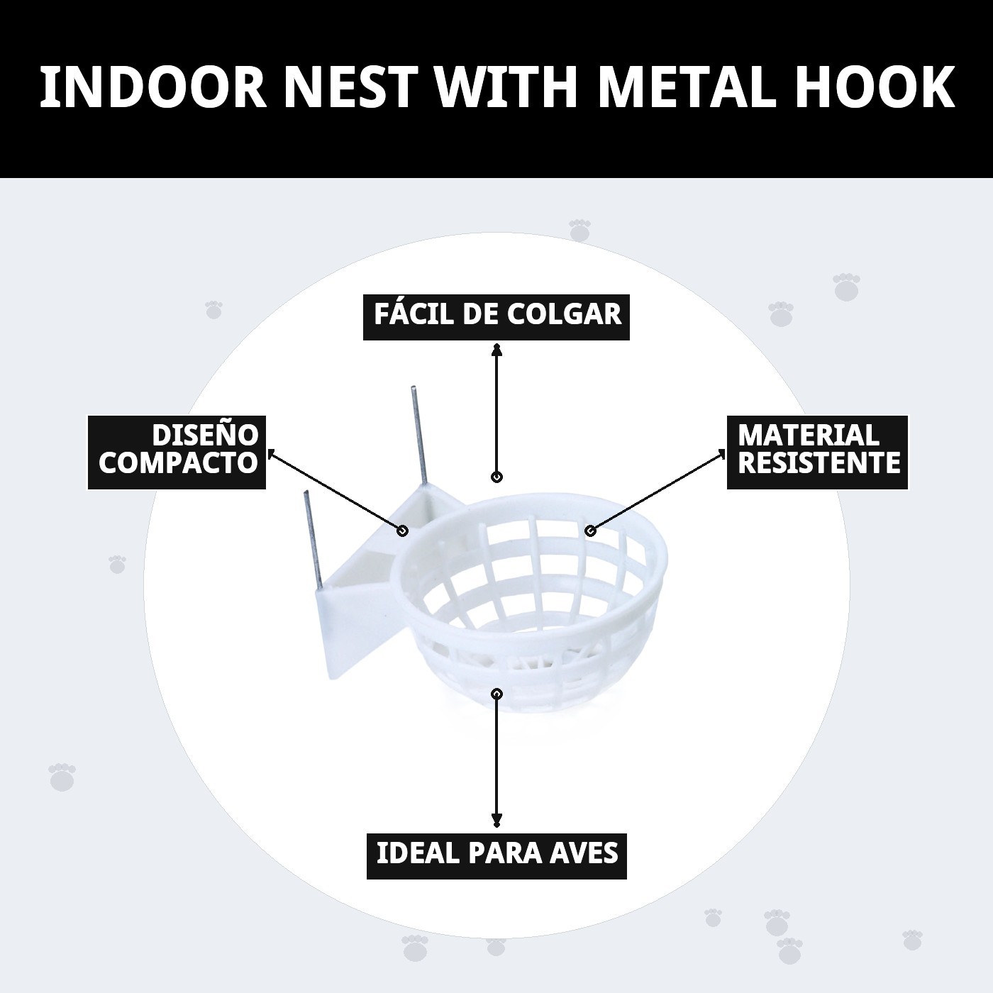 NIDO INTERIOR C/GANCHO METALICO
