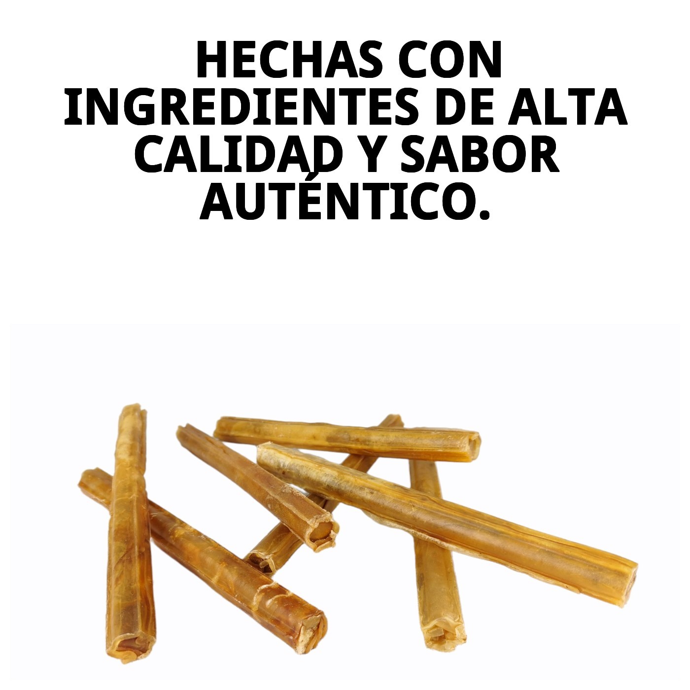 Palos de Piel 25 cm en Bolsa de 10 Unidades | Snack Natural y Resistente para Perros – Moly