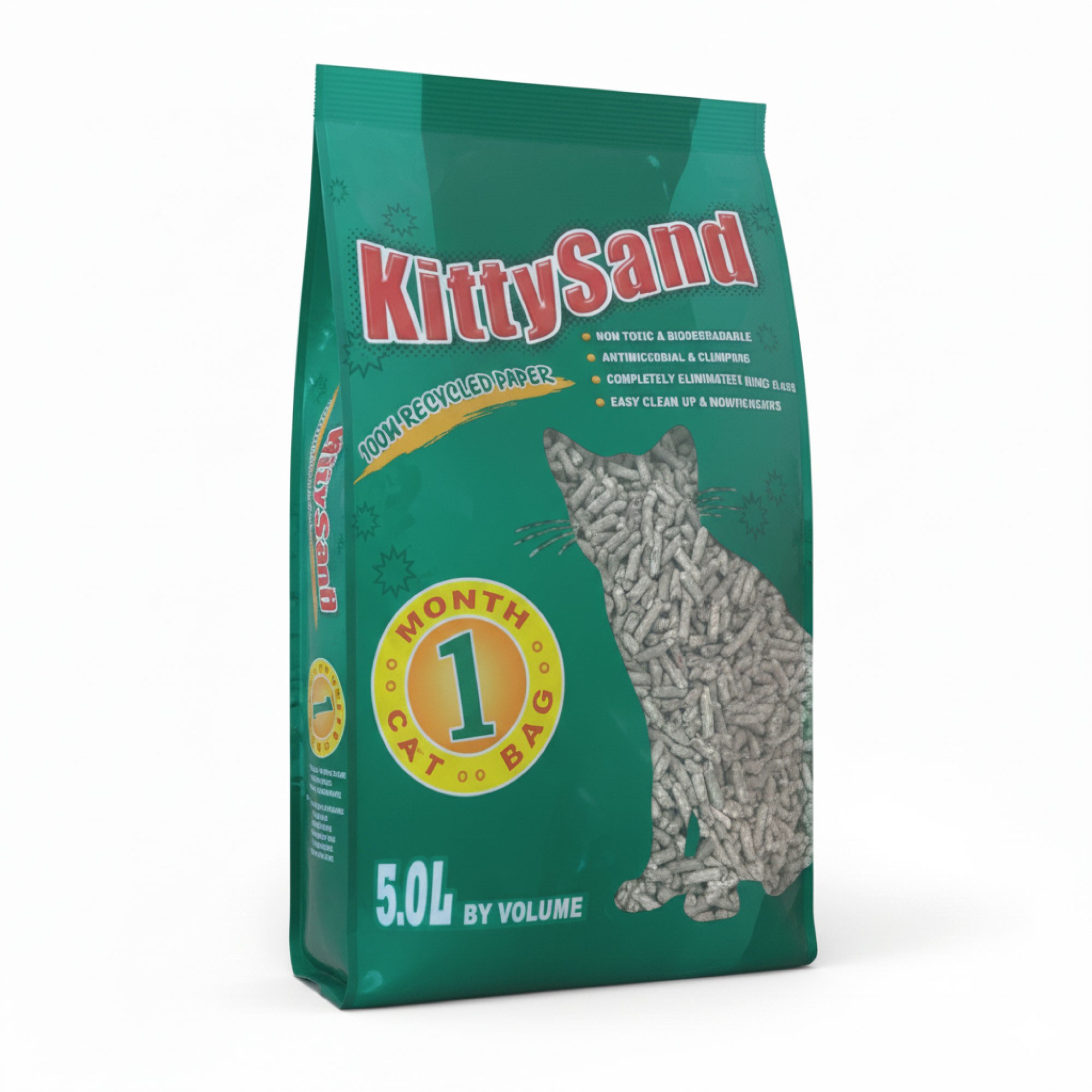 Papel Reciclado Ecológico 5 L | Lecho Absorbente Natural para Roedores y Gatos