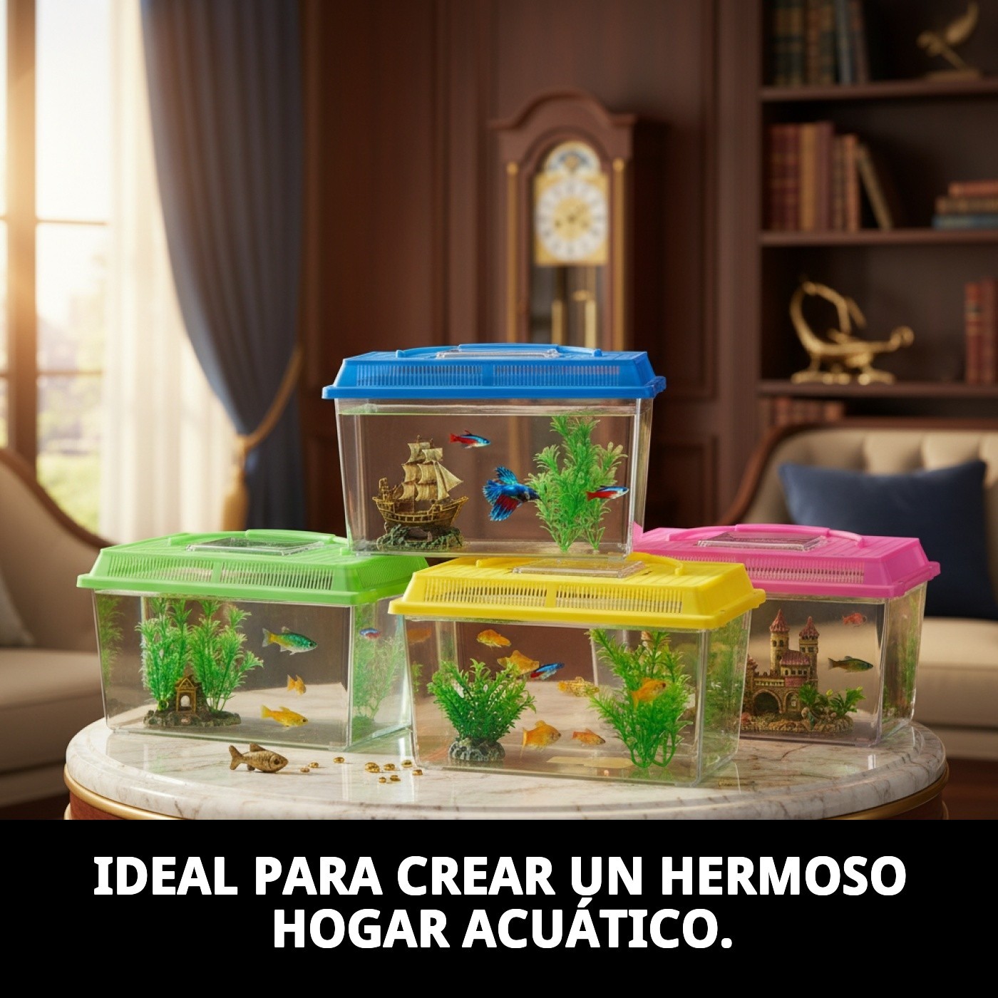 PECERA PLASTICO GRANDE 30X20X21 CM