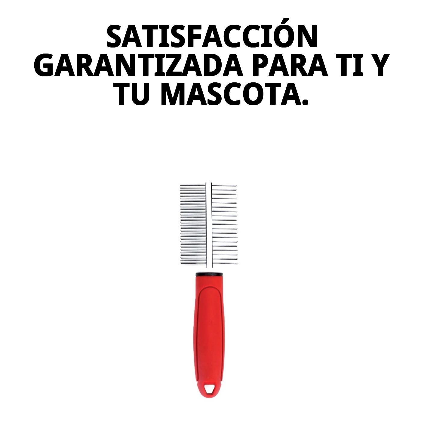 Peine Doble Moly Confort | Peine 2 en 1 para Desenredar y Alisar el Pelaje de Perros y Gatos