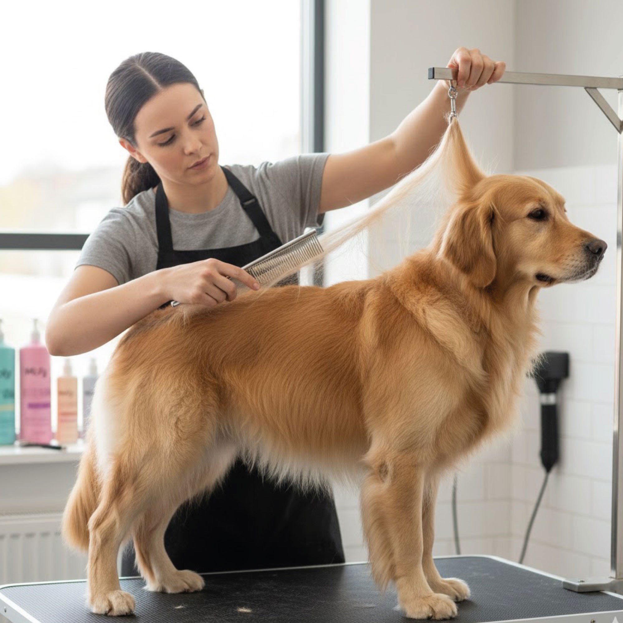 Peine Metálico Moly | Peine Profesional para Desenredar y Definir el Pelaje de Perros y Gatos