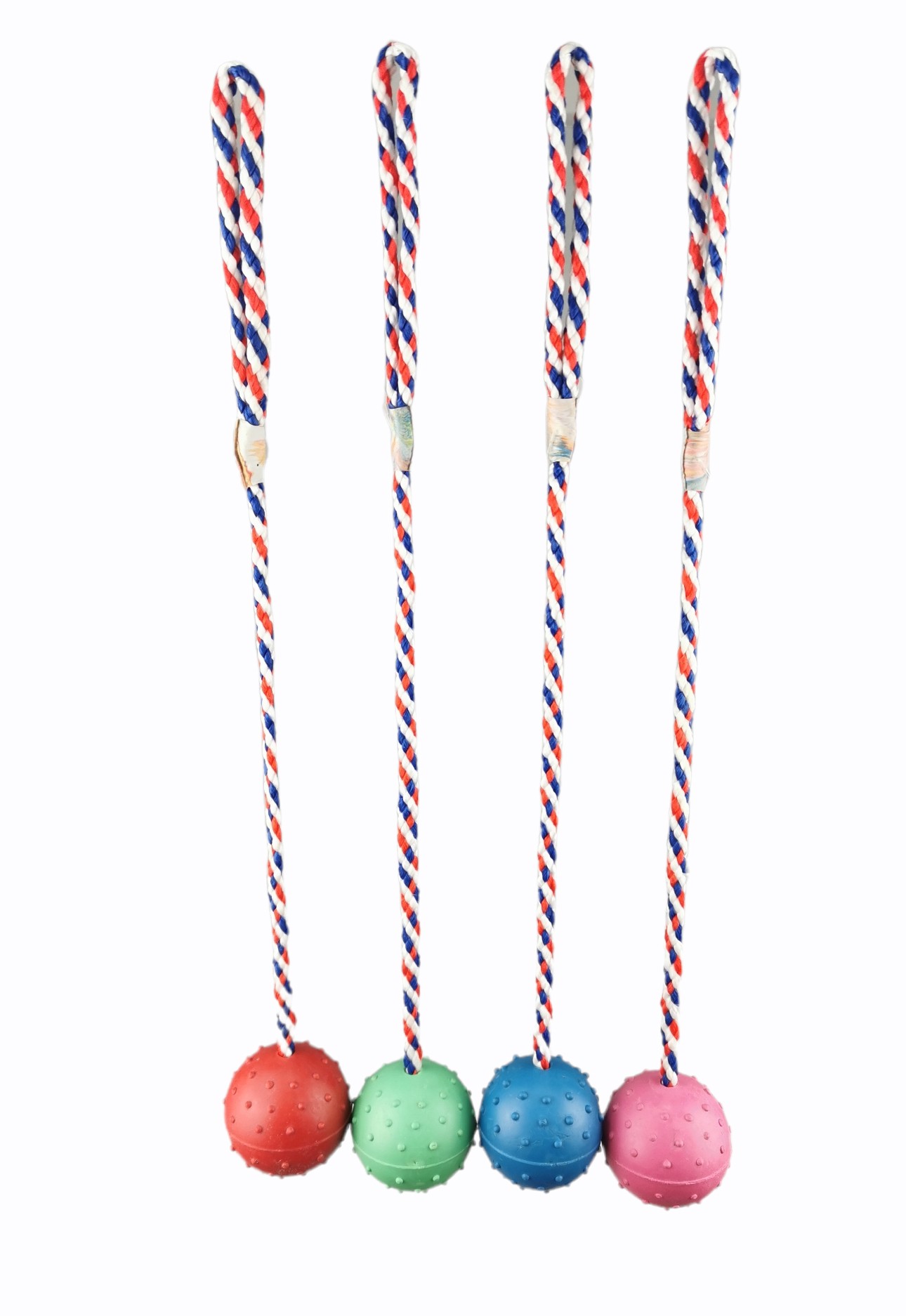 PELOTA CAUCHO 6CM C/RAMAL NYLON