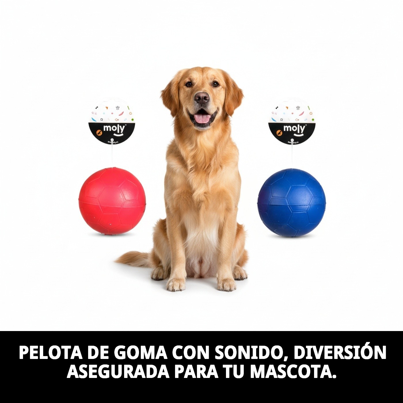 PELOTA CAUCHO C/ SONIDO 6,5 CM