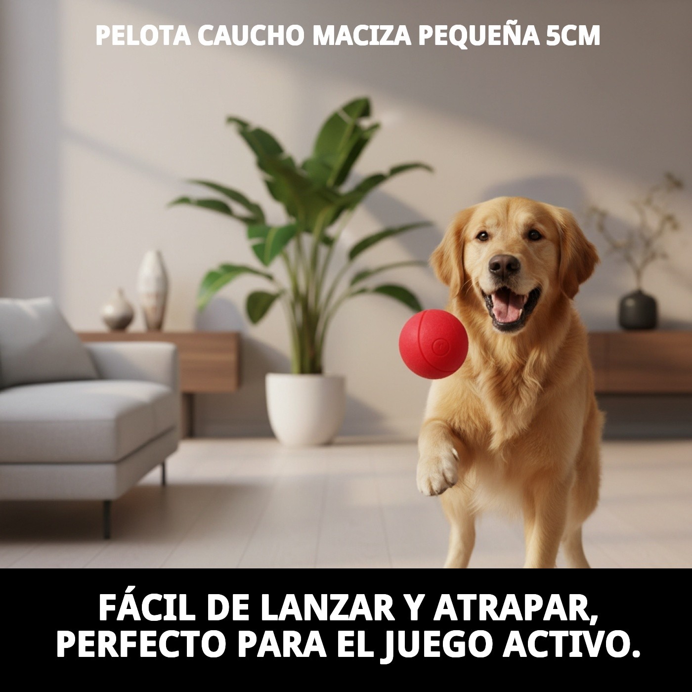 PELOTA CAUCHO MACIZA PEQUEÑA  5cm