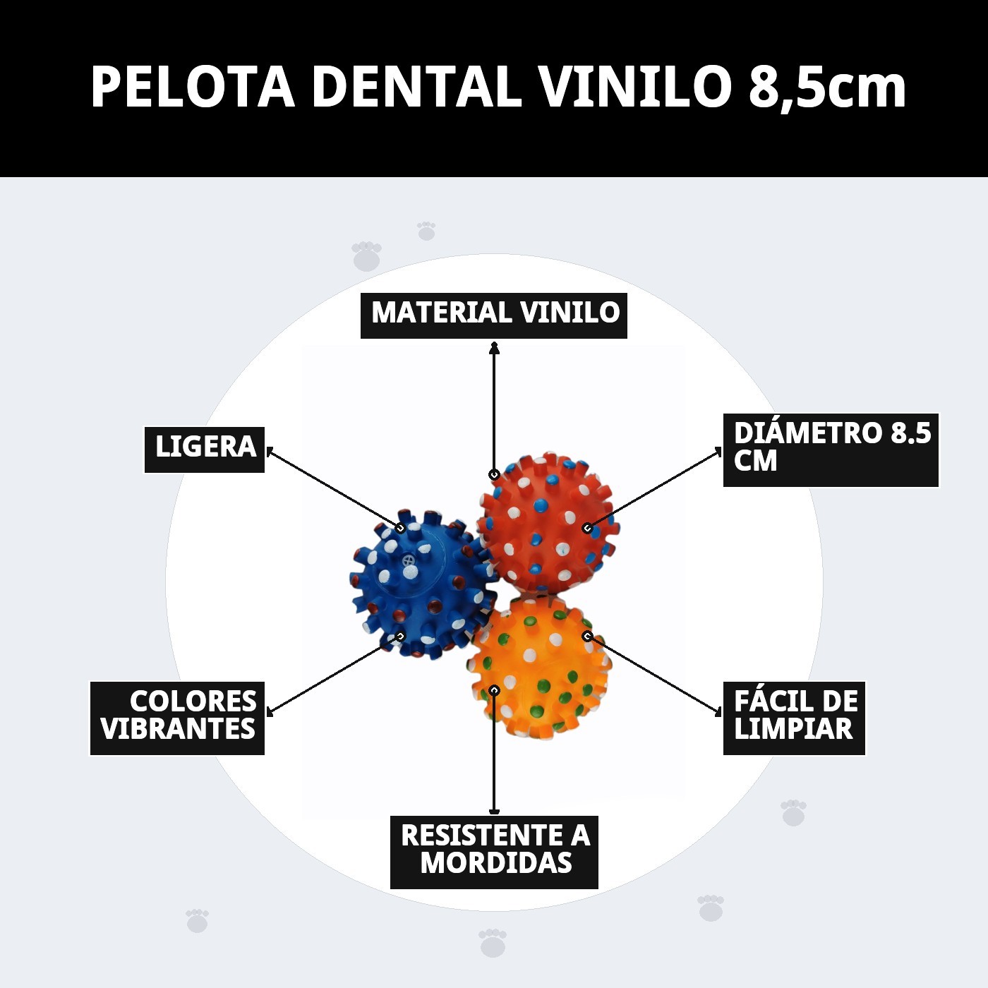 PELOTA DENTAL VINILO 8,5cm