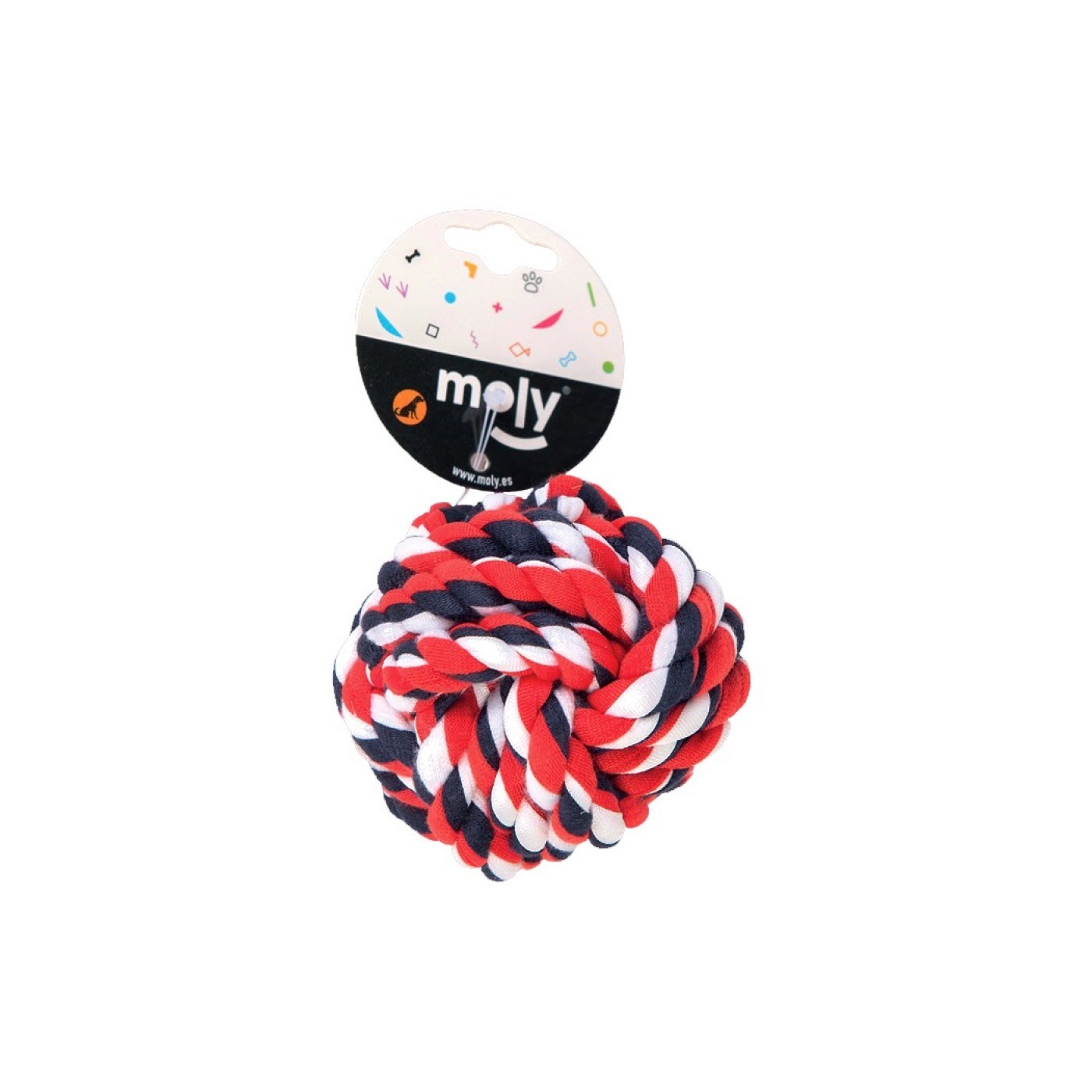 PELOTA MORDEDOR ALGODON 10cm