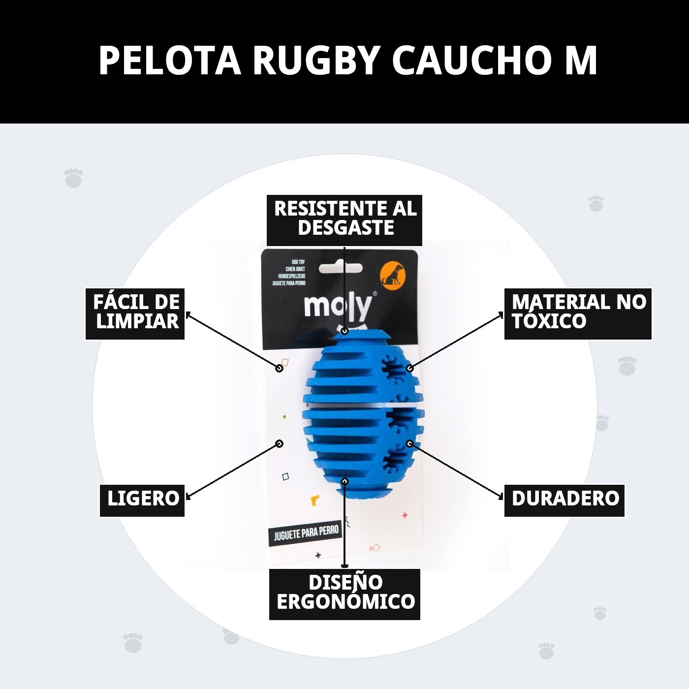 PELOTA RUGBY CAUCHO M