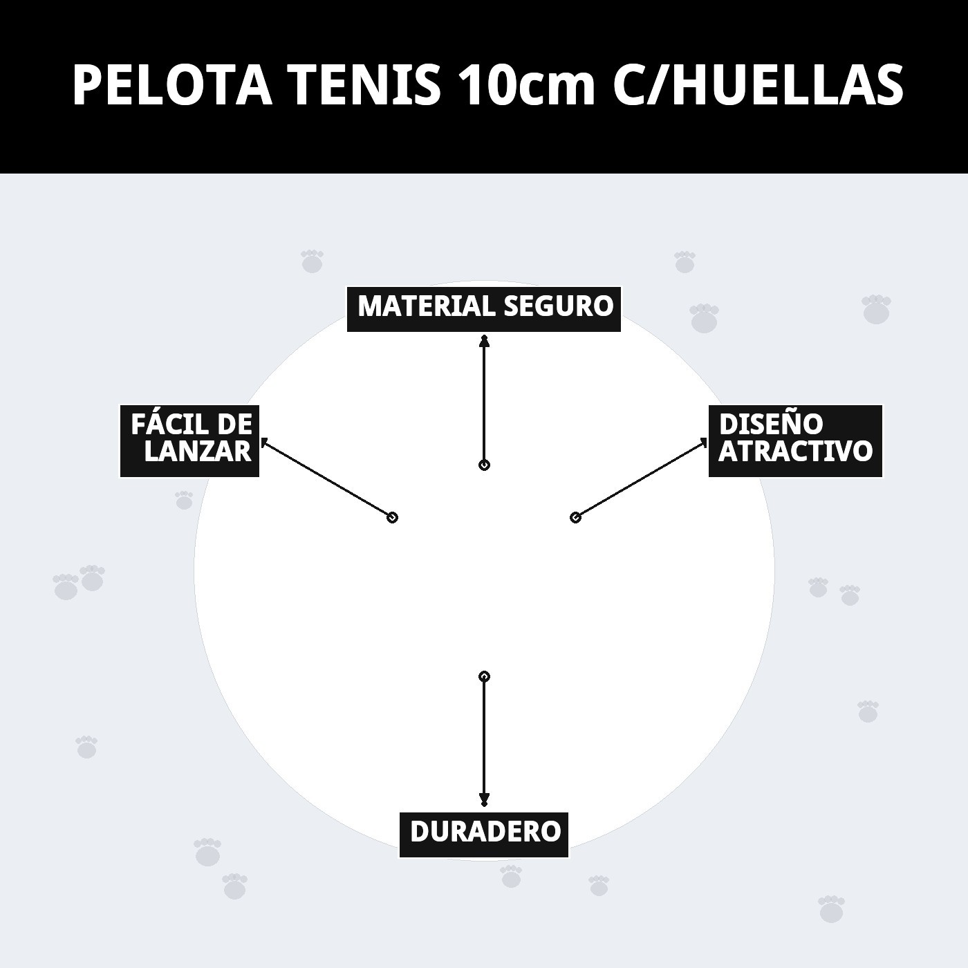 PELOTA TENIS 10cm C/HUELLAS
